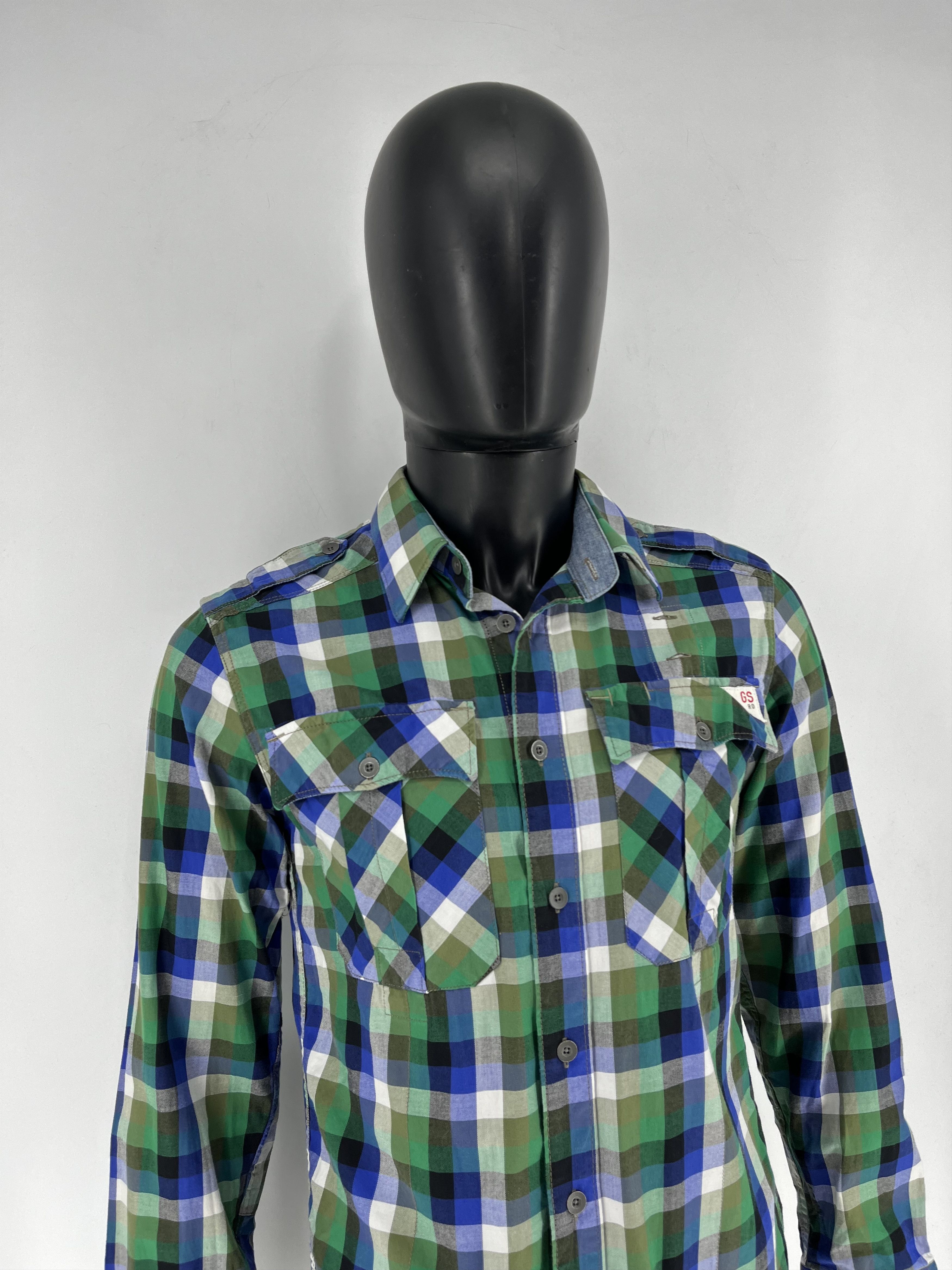 G-Star × Vintage Vintage Y2K G Star Raw Men’s Plaid Shirt With Big Logo Size US M / EU 48-50 / 2 - 4 Thumbnail