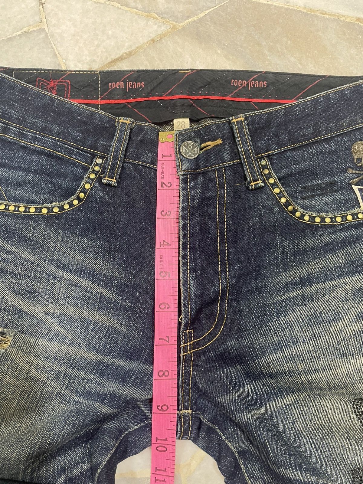 パンツ hiromu takahara destroyed black denimY2K Roen Hiromu Takahara Roen X Bobson Destroyed Denim Pants | Grailed