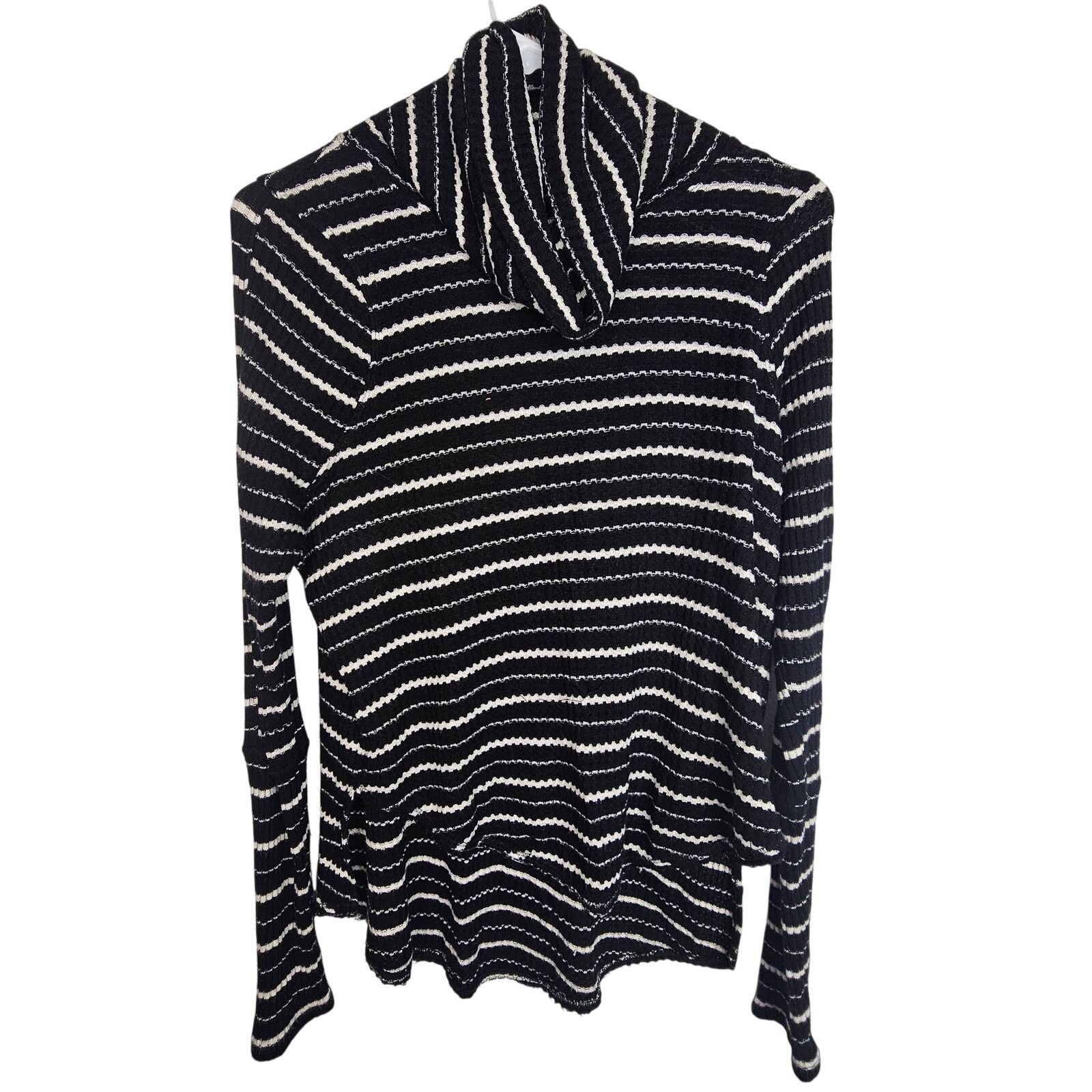 Free People Free People Striped Slouchy Kristina Drippy Thermal Waffle Size XS / US 0-2 / IT 36-38 - 2 Thumbnail