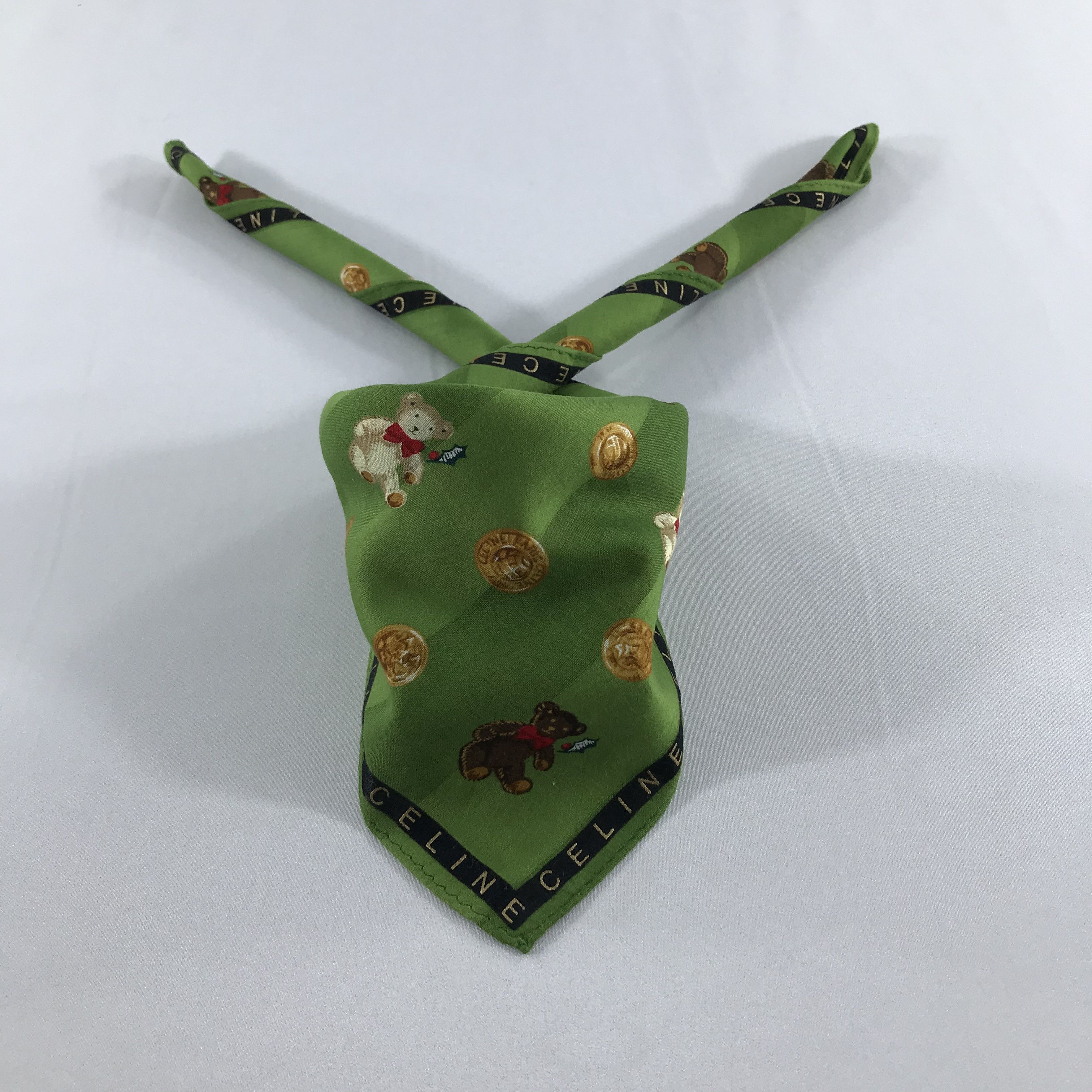 Celine Celine Joyeux Noel 1996 Handkerchief Bandana H867 Size ONE SIZE - 2 Thumbnail