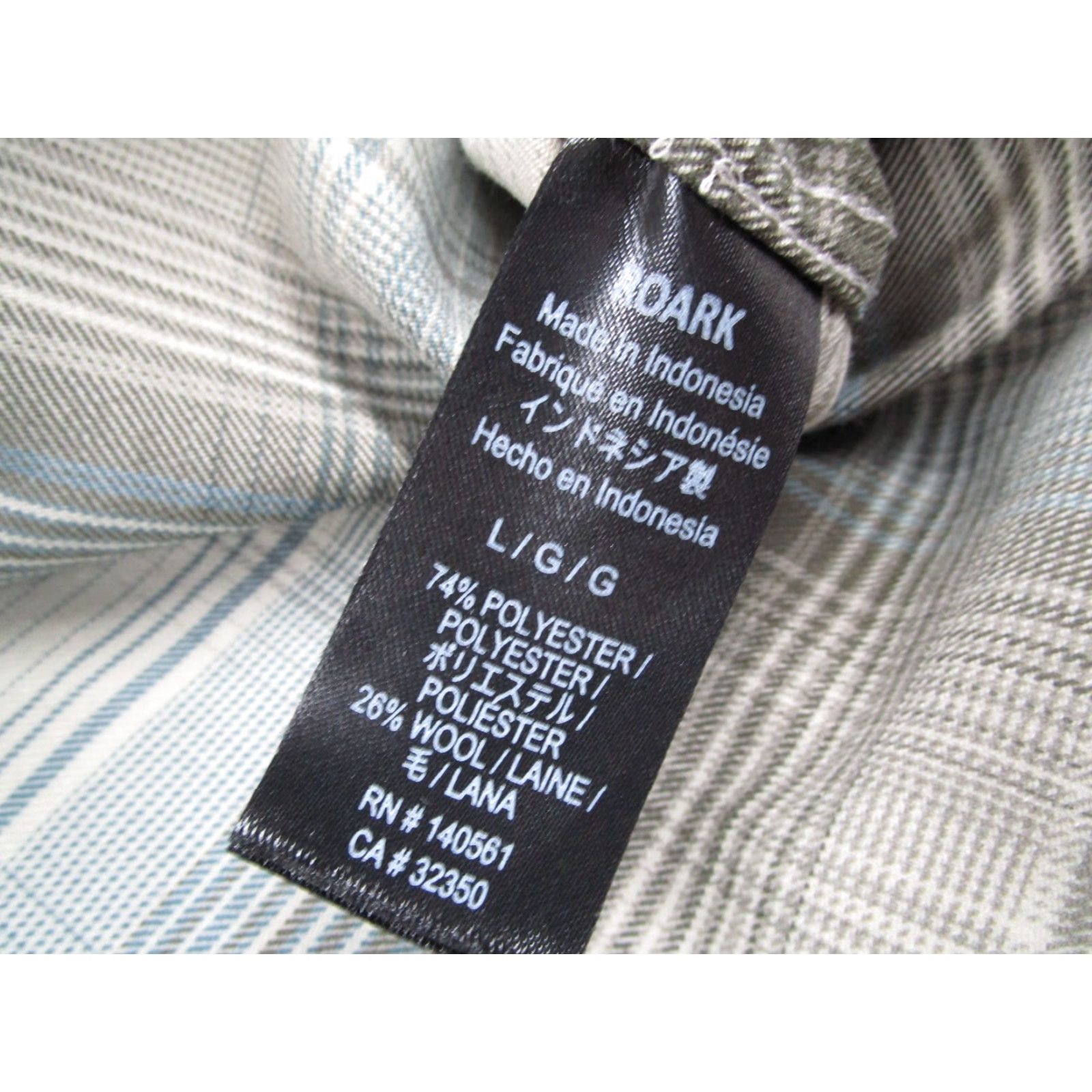 Roark VINTAGE not applicable; but follow: Roark Jacket Mens L Classic Fit Snap Front Shacket Wool Blend Gray Plaid Pockets All Seasons Travel Hiking Outdoor Size US L / EU 52-54 / 3 - 4 Thumbnail