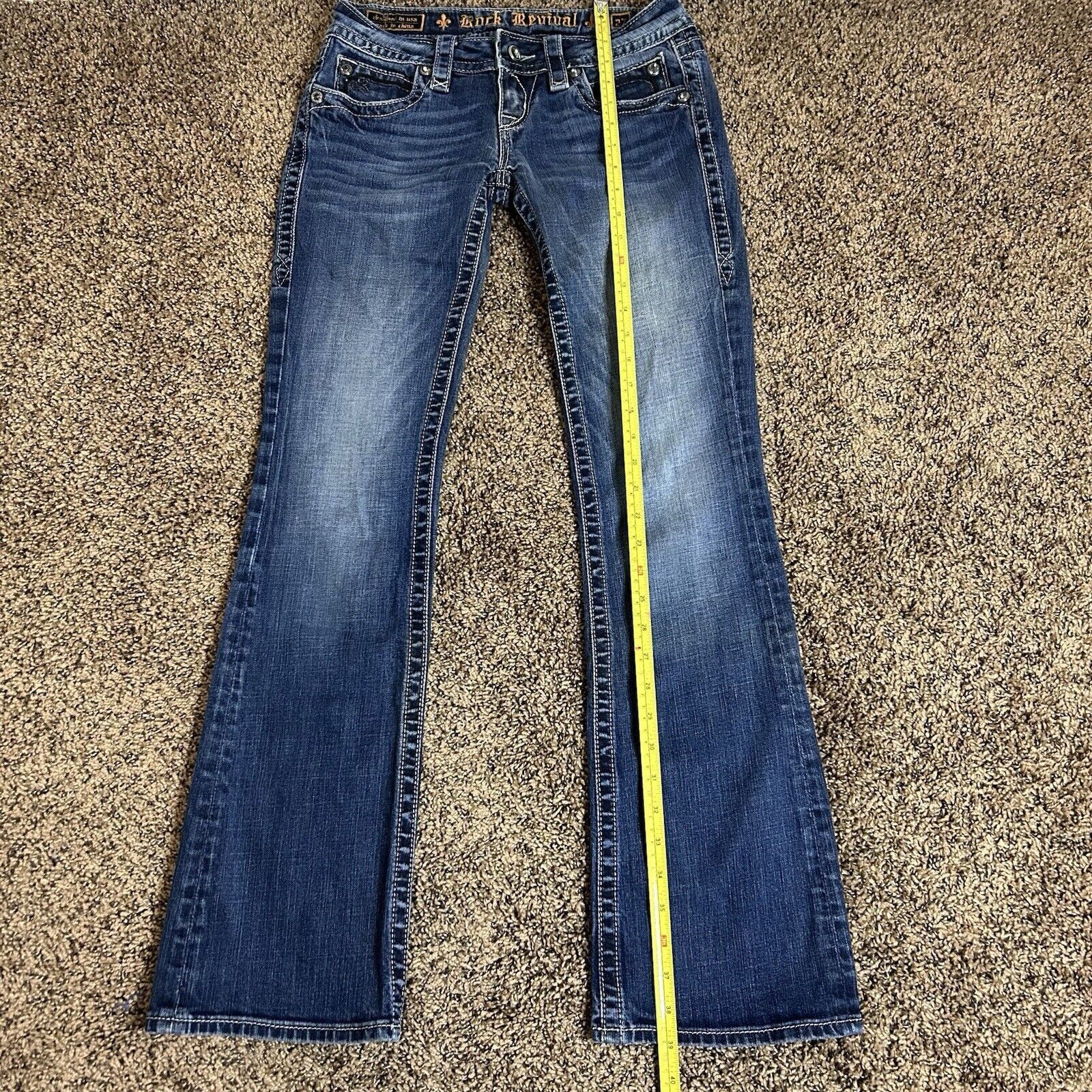 Rock Revival Rock Revival Women Evelyn Bt Cut Jeans Bling Women Size 27 Size 27" / US 4 / IT 40 - 17 Thumbnail