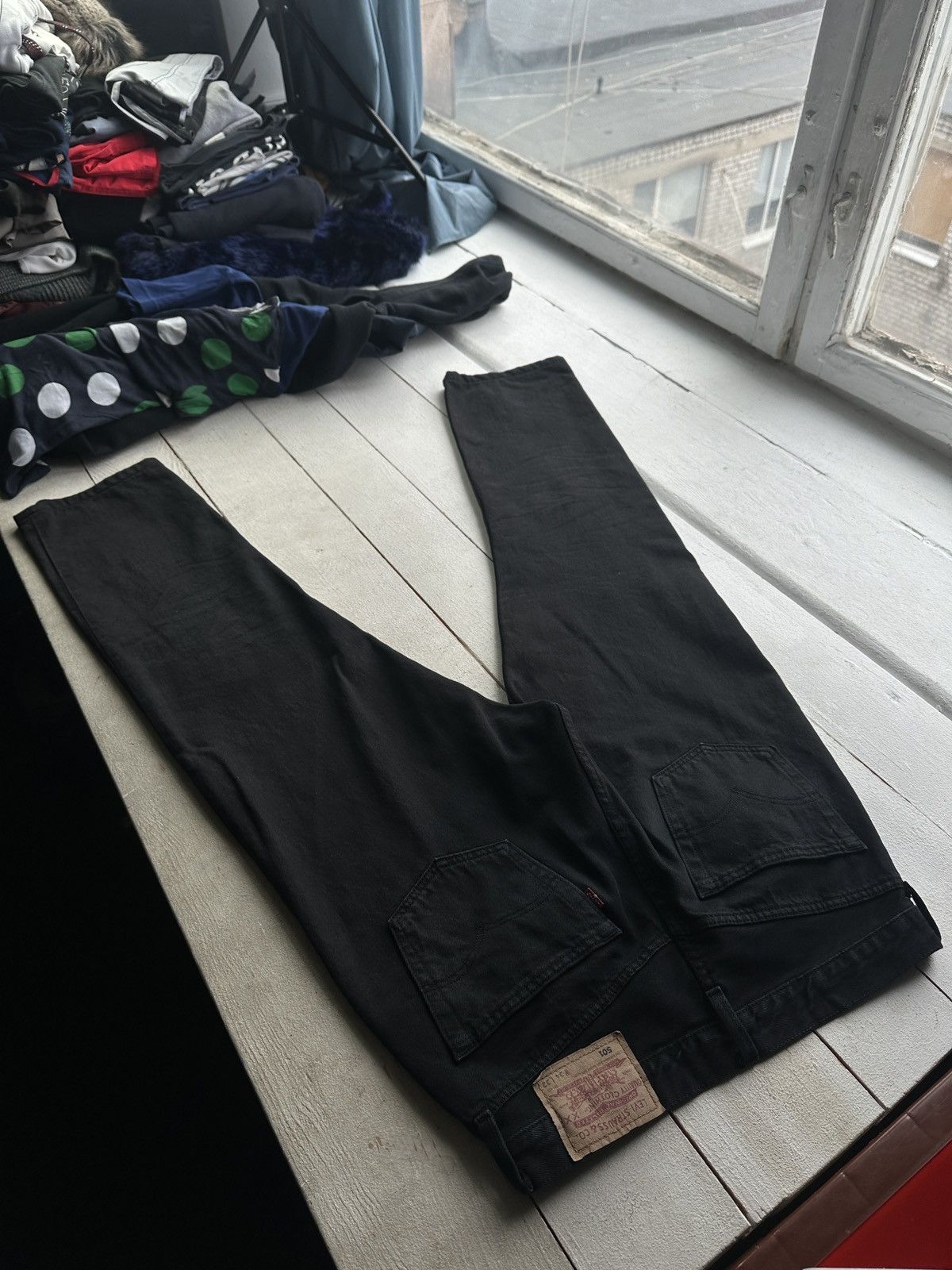 Levi's 1997 🚨VNTG Levis Jeans 501 LEGEND y2k BLACK DENIM Size US 34 / EU 50 - 6 Thumbnail