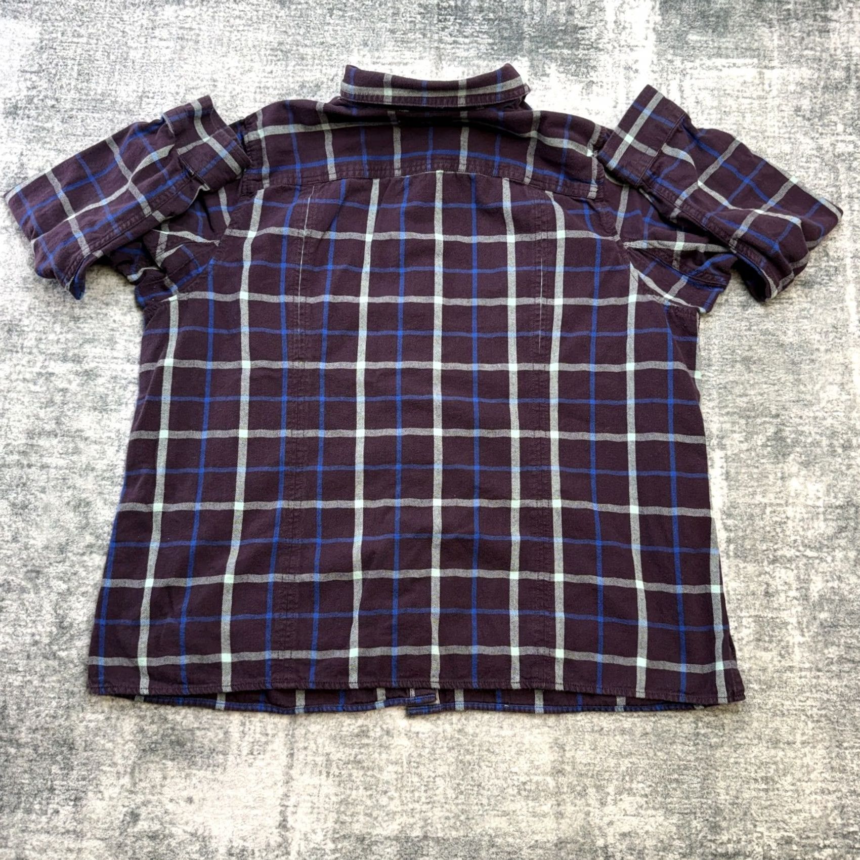 Vintage Duluth Shirt Womens 1X Purple Plaid Button-Up Casual Workwear Flannel Cotton Knit Relaxed Fall Spring Winter Boys Girls Mens Womens Size XL / US 12-14 / IT 48-50 - 6 Thumbnail