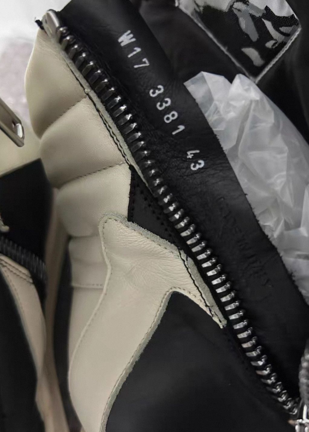 Rick Owens Rick Owens High-Top Leather Sneakers Size 43. Size US 10 / EU 43 - 6 Thumbnail