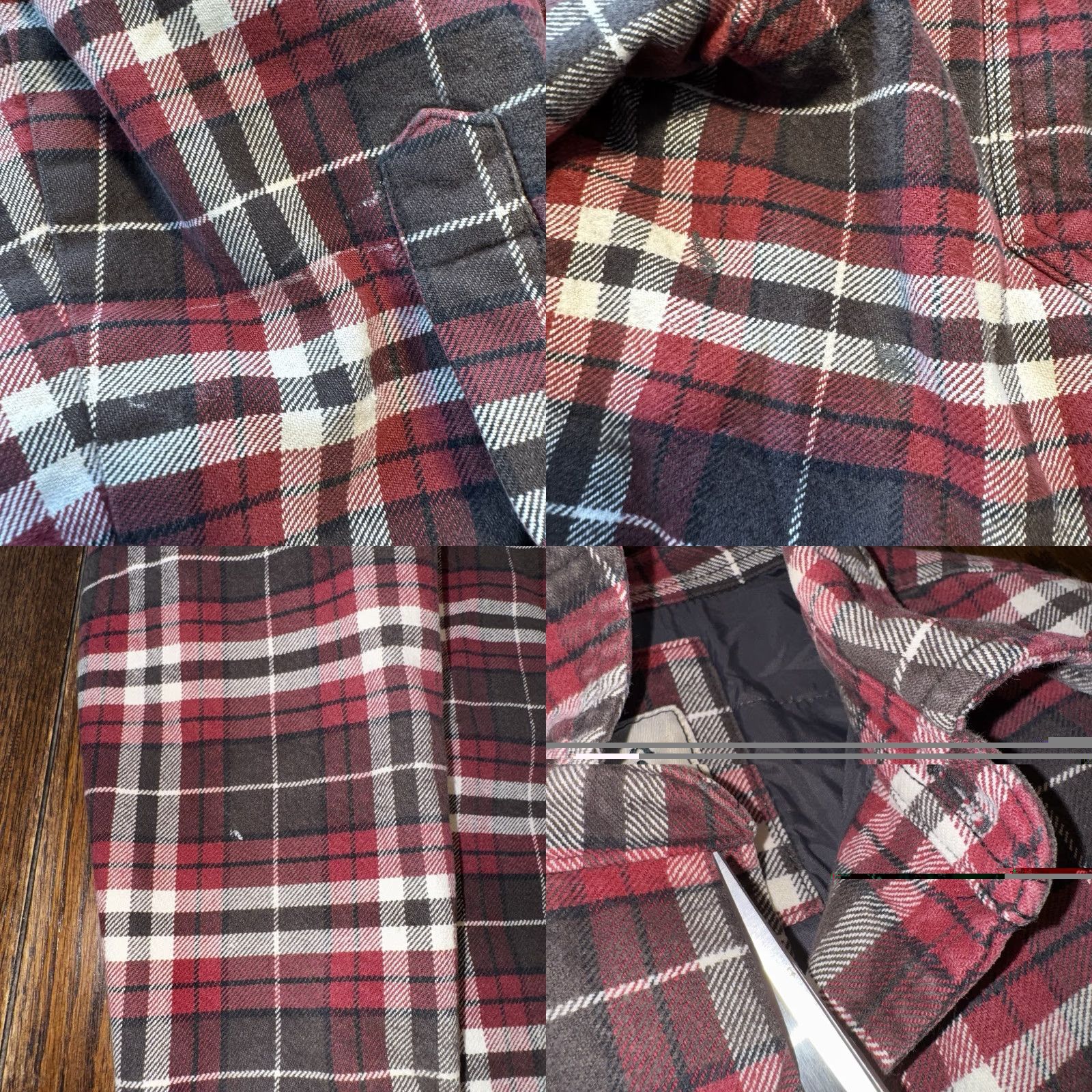 Vintage VINTAGE LL Bean Shirt Mens LT Red Wool Quilted Shacket Large Tall Button-Up Linen? Size US L / EU 52-54 / 3 - 8 Thumbnail