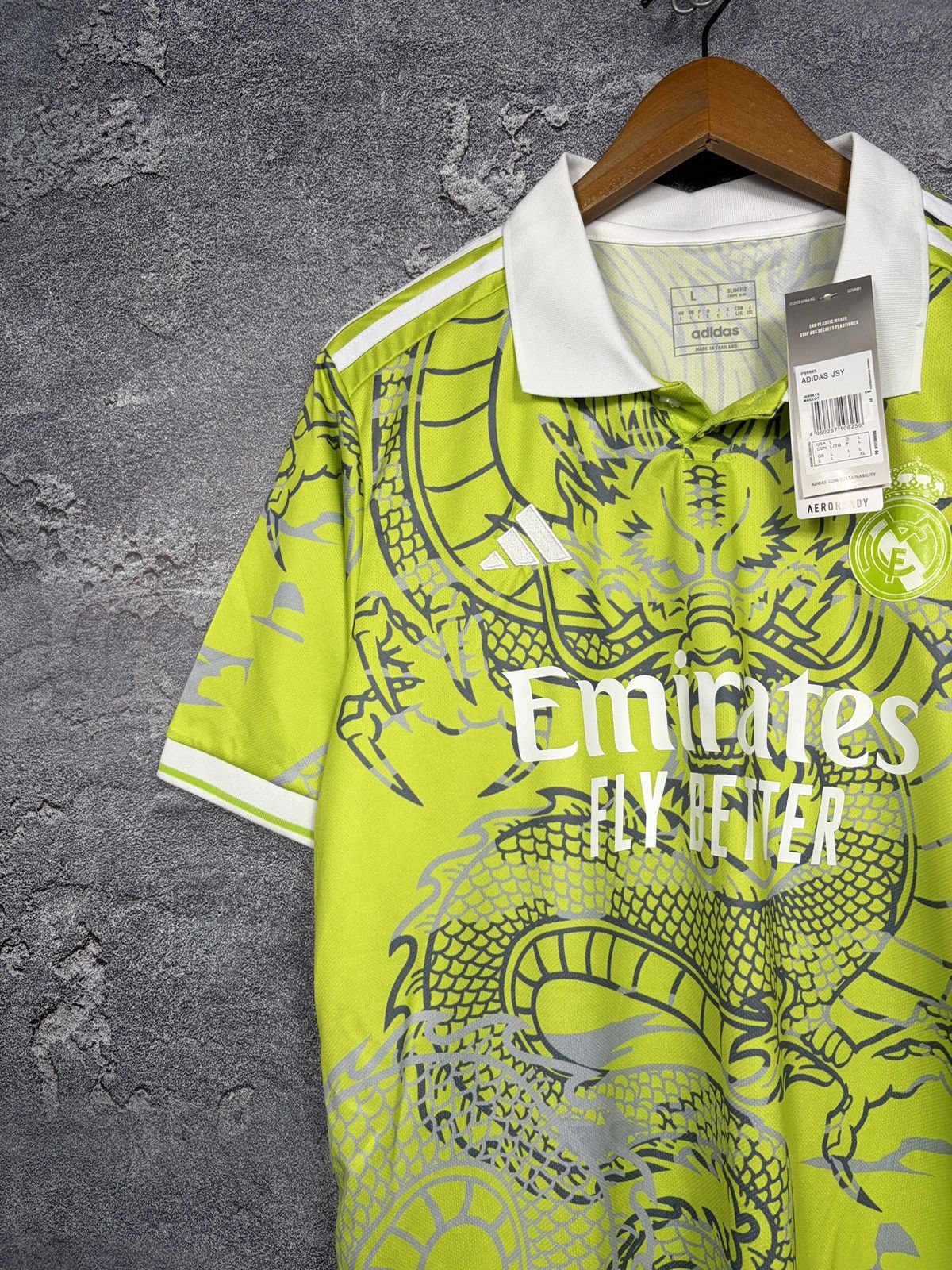Adidas Custom!! Adidas Real Madrid All Over Dragon Print Jersey Tee Size US L / EU 52-54 / 3 - 5 Thumbnail