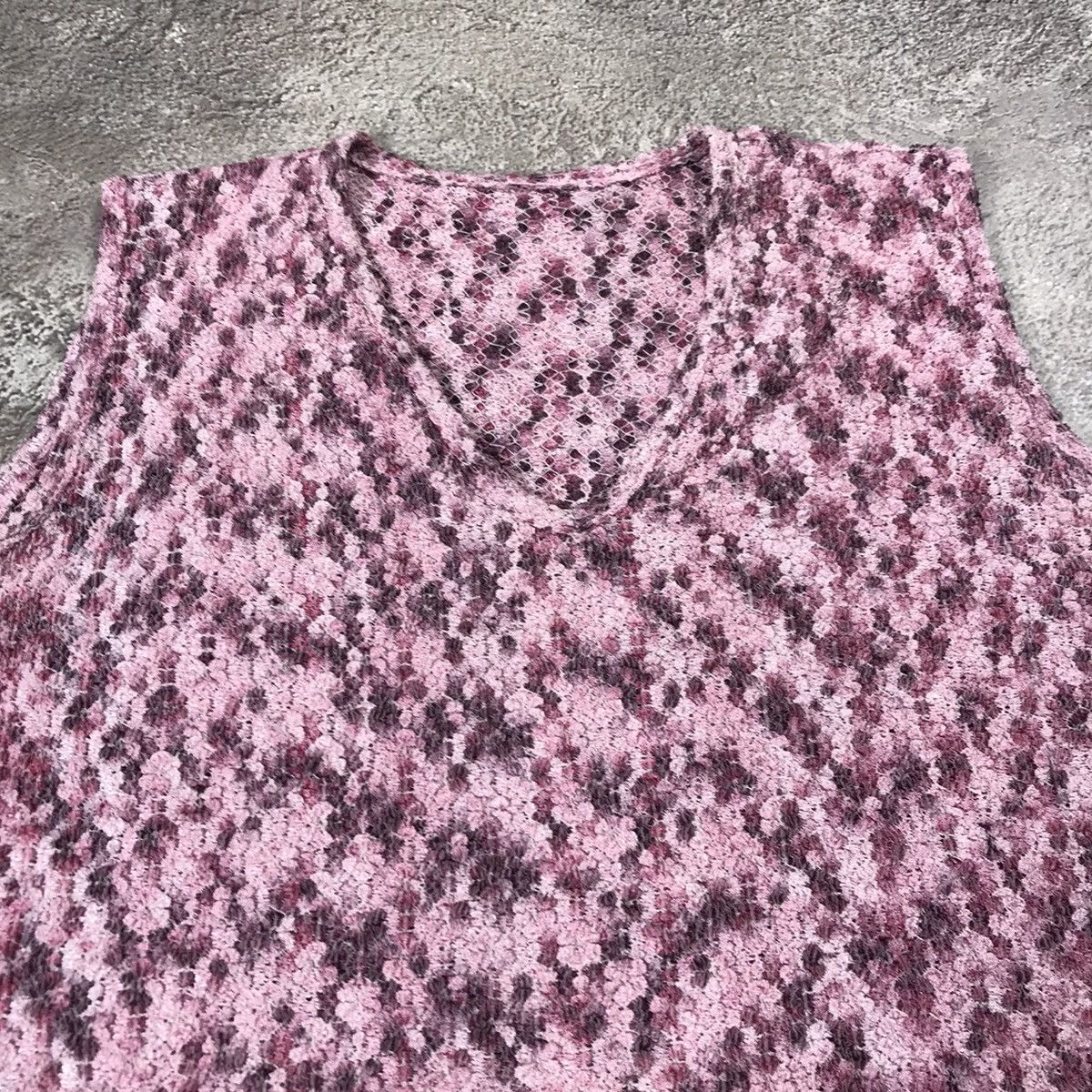 Vintage Vintage Y2K ABSTRACT Tank Top ART Knitted Oversized 90s Size M / US 6-8 / IT 42-44 - 2 Thumbnail