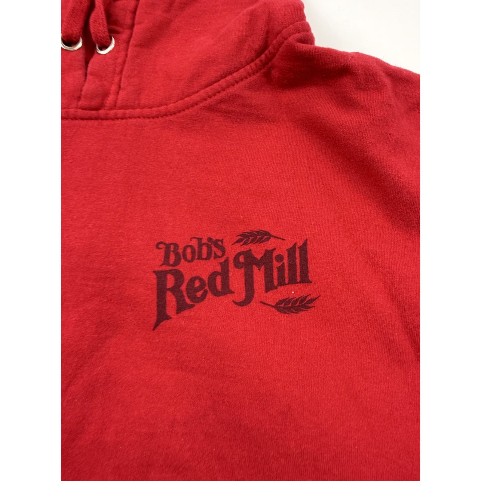 MILLY VINTAGE Bob's Red Mill Hoodie Sweatshirt Mens Large Red Graphic Fleece Pullover Logo Size US L / EU 52-54 / 3 - 2 Thumbnail