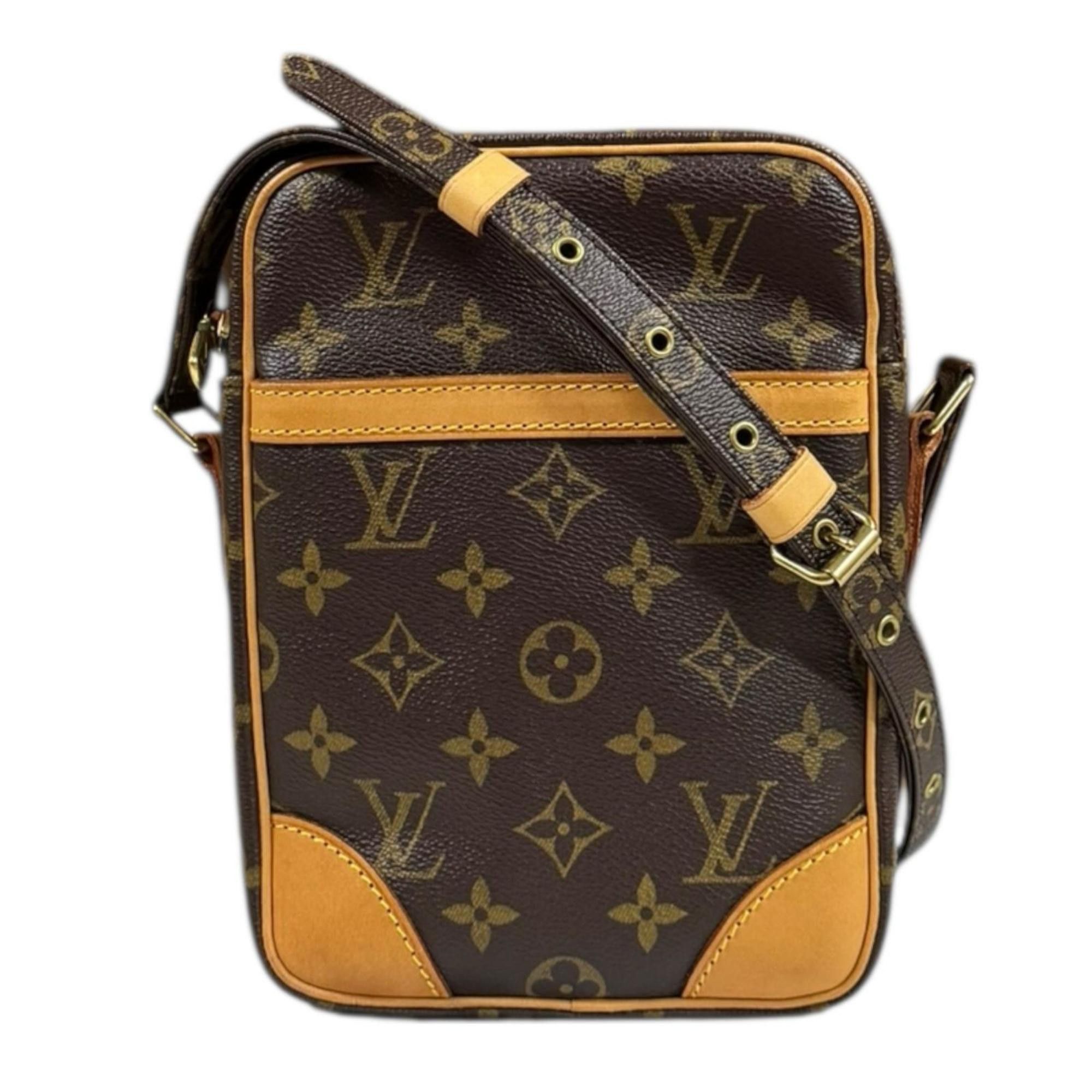 Louis Vuitton Louis Vuitton Danube Monogram Shoulder Bag in Canvas, M45266, Brown, Women's, LOUIS VUITTON Size ONE SIZE - 1 Thumbnail
