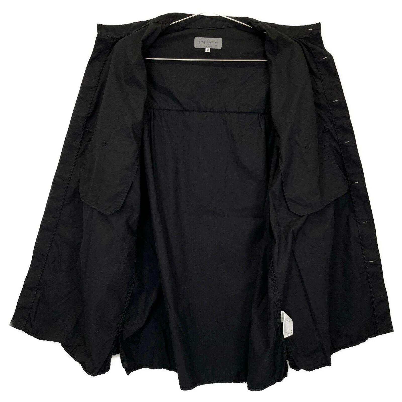 Yohji Yamamoto Yohji Yamamoto Pour Homme Black Stand Color Shirt Size US M / EU 48-50 / 2 - 3 Thumbnail
