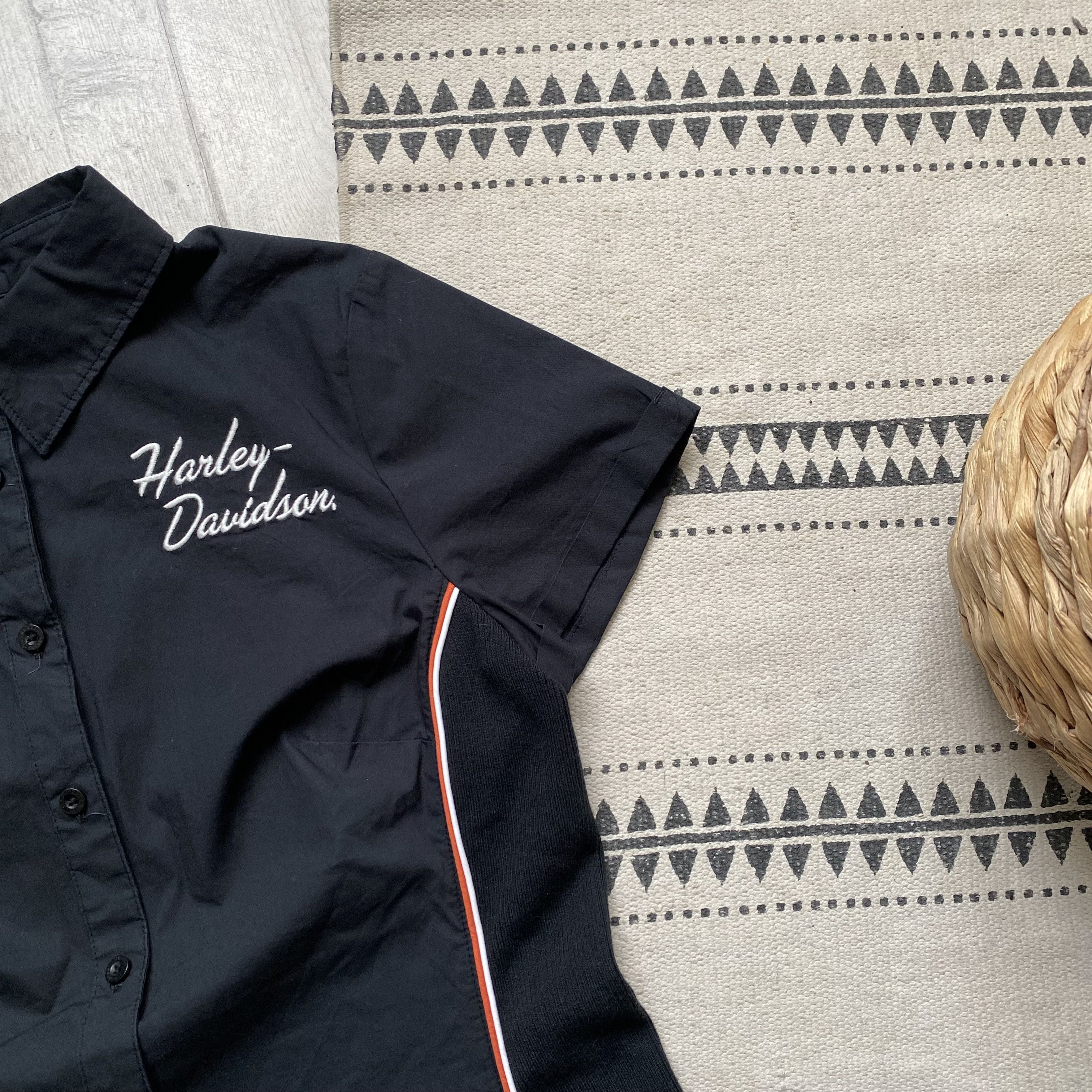 Harley Davidson 🏍️ Vintage 00s Harley Davidson Shirt blouse Big Logo Y2K Size M / US 6-8 / IT 42-44 - 5 Thumbnail
