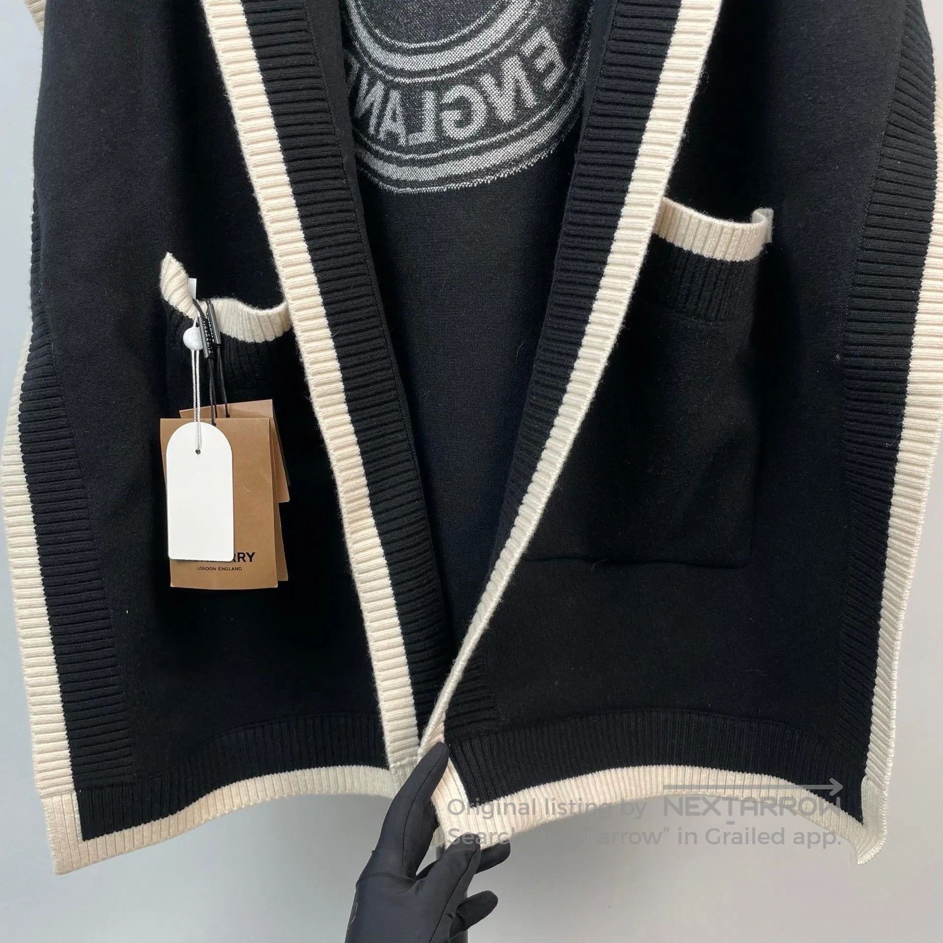 Burberry Burberry Black Hooded Cloak with Back Logo. Size M / US 6-8 / IT 42-44 - 5 Thumbnail