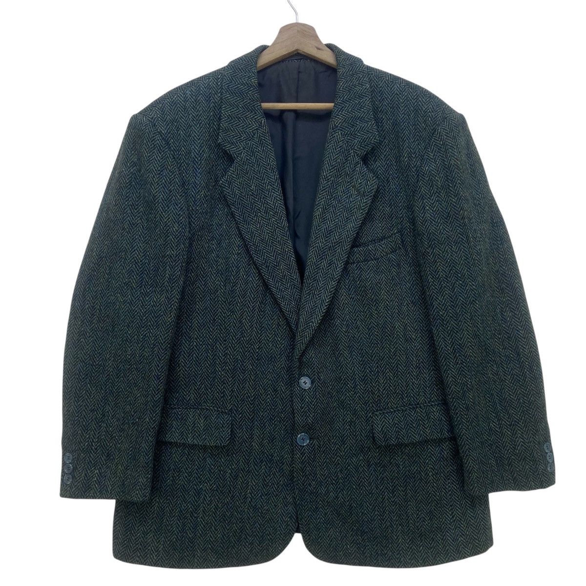 Harris Tweed Vintage Harris Tweed Buttonhole Herringbone Coat Blazer Size US S / EU 44-46 / 1 - 1 Thumbnail