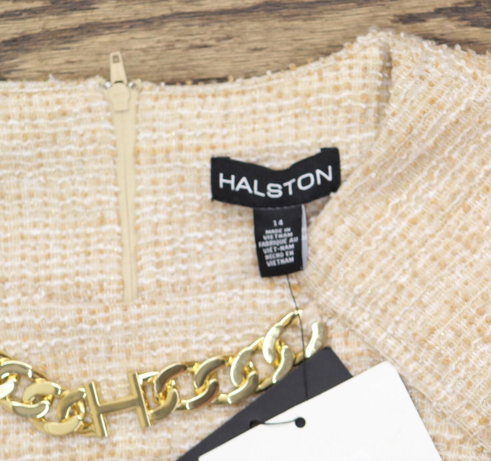 Other Halston Chain-trim Shift Dress Hd4jmb8t Oatmeal Brown 14 Size XL / US 12-14 / IT 48-50 - 6 Thumbnail