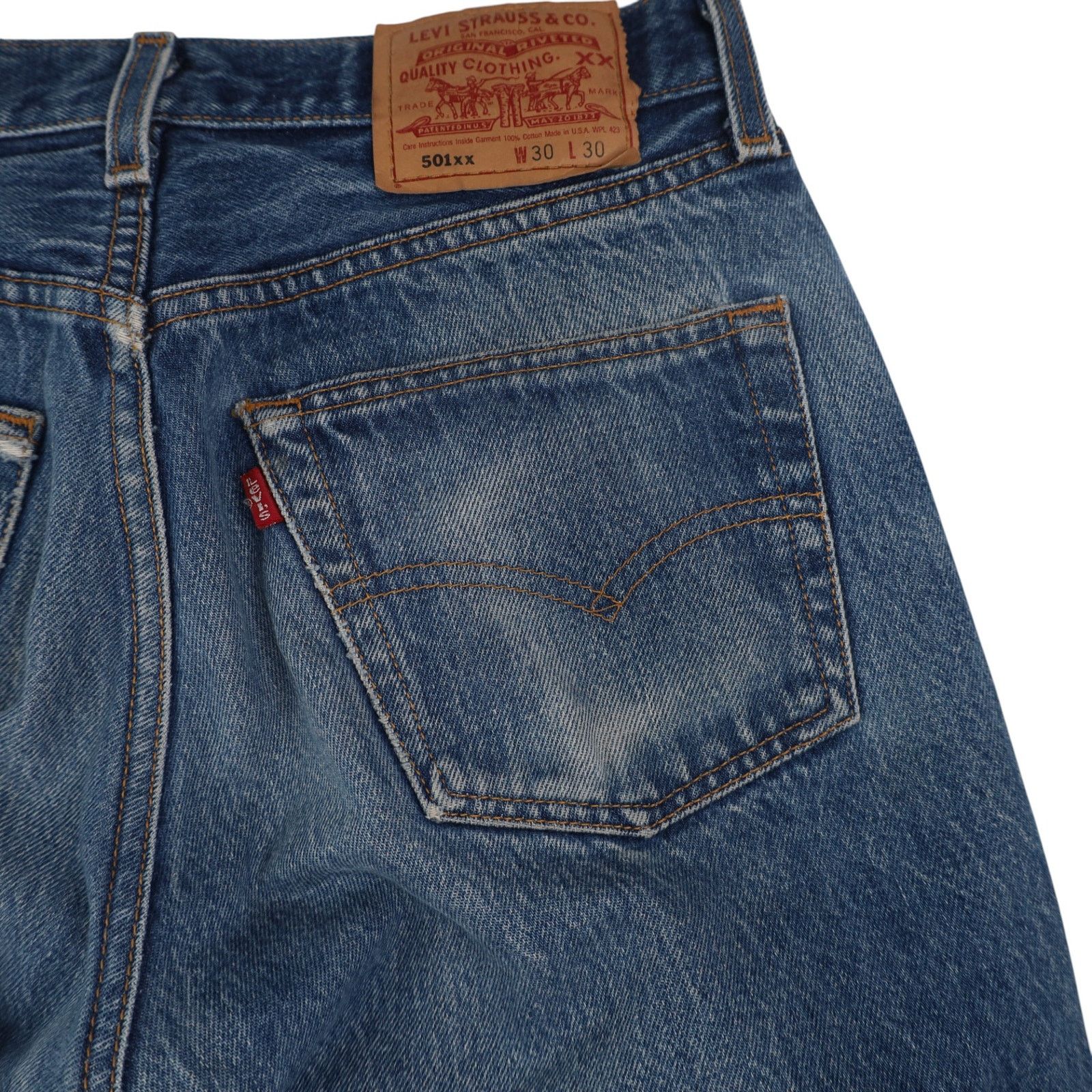 Levi's × Vintage Vintage Levis 501xx Lightly Distressed USA Made Denim Jeans Size US 30 / EU 46 - 15 Thumbnail
