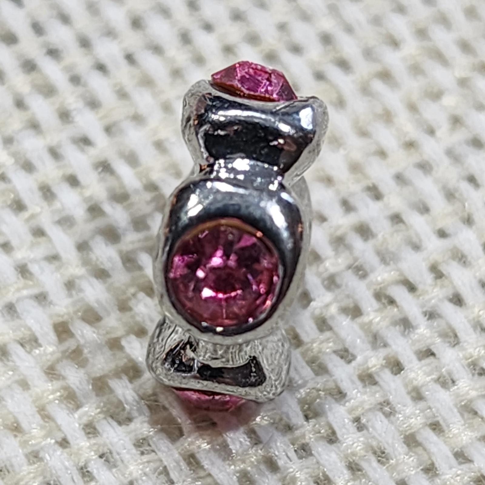 Unknown London Vintage Silver Sewing Charms with Pink Gemstones Size ONE SIZE - 3 Thumbnail