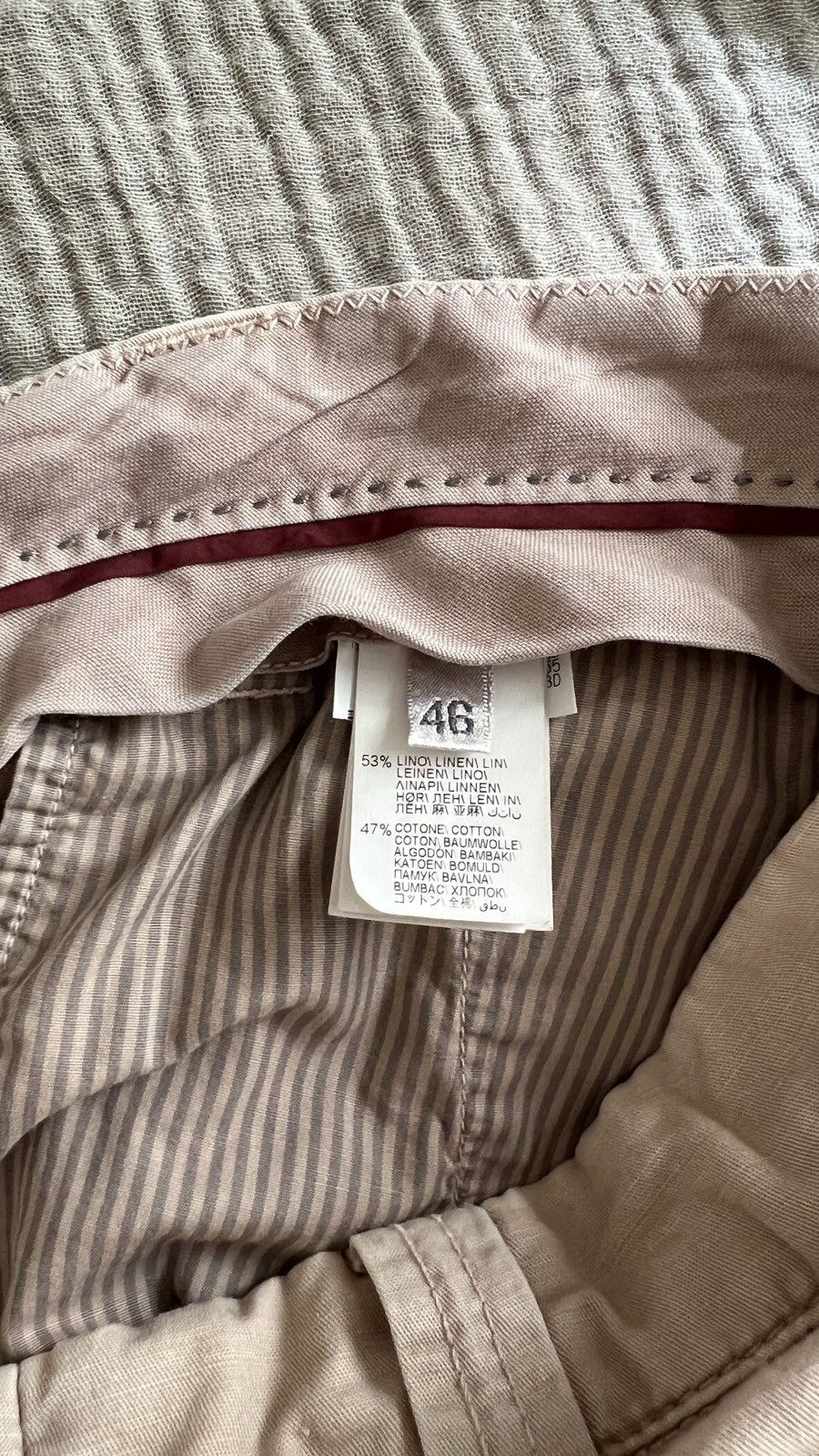 Brunello Cucinelli Brunello Cucinelli Linen Cotton Cargo Utility Pants Trousers Size US 30 / EU 46 - 5 Thumbnail