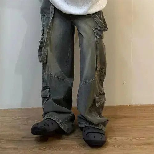 Japanese Brand × Jean Vintage washed multi-pocket rare wide leg jeans Size US 32 / EU 48 - 4 Thumbnail