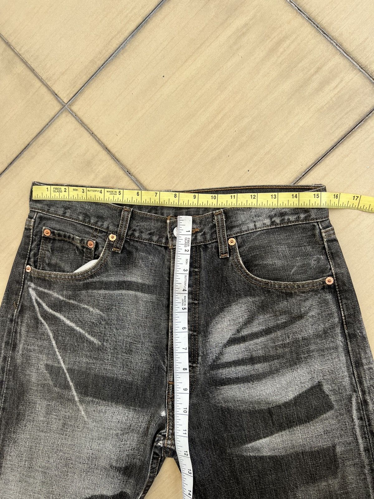 Levi's Vintage Y2K 2003 Levi’s 501 Jeans Distressed Laser Denim Size US 30 / EU 46 - 3 Thumbnail