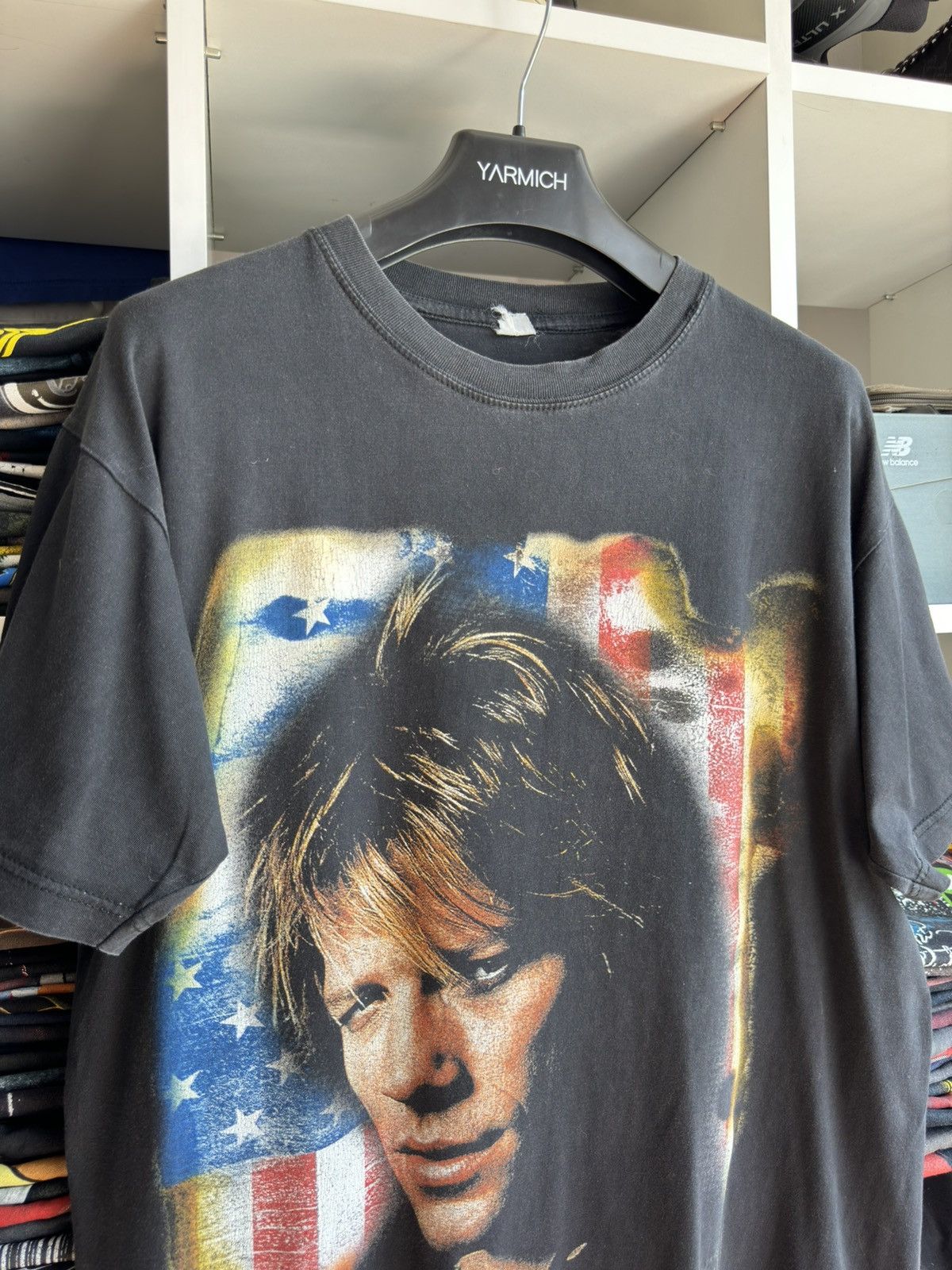 Bon Jovi Vintage 90s Bon Jovi Graphic Band Faded T Shirt Size US M / EU 48-50 / 2 - 2 Thumbnail