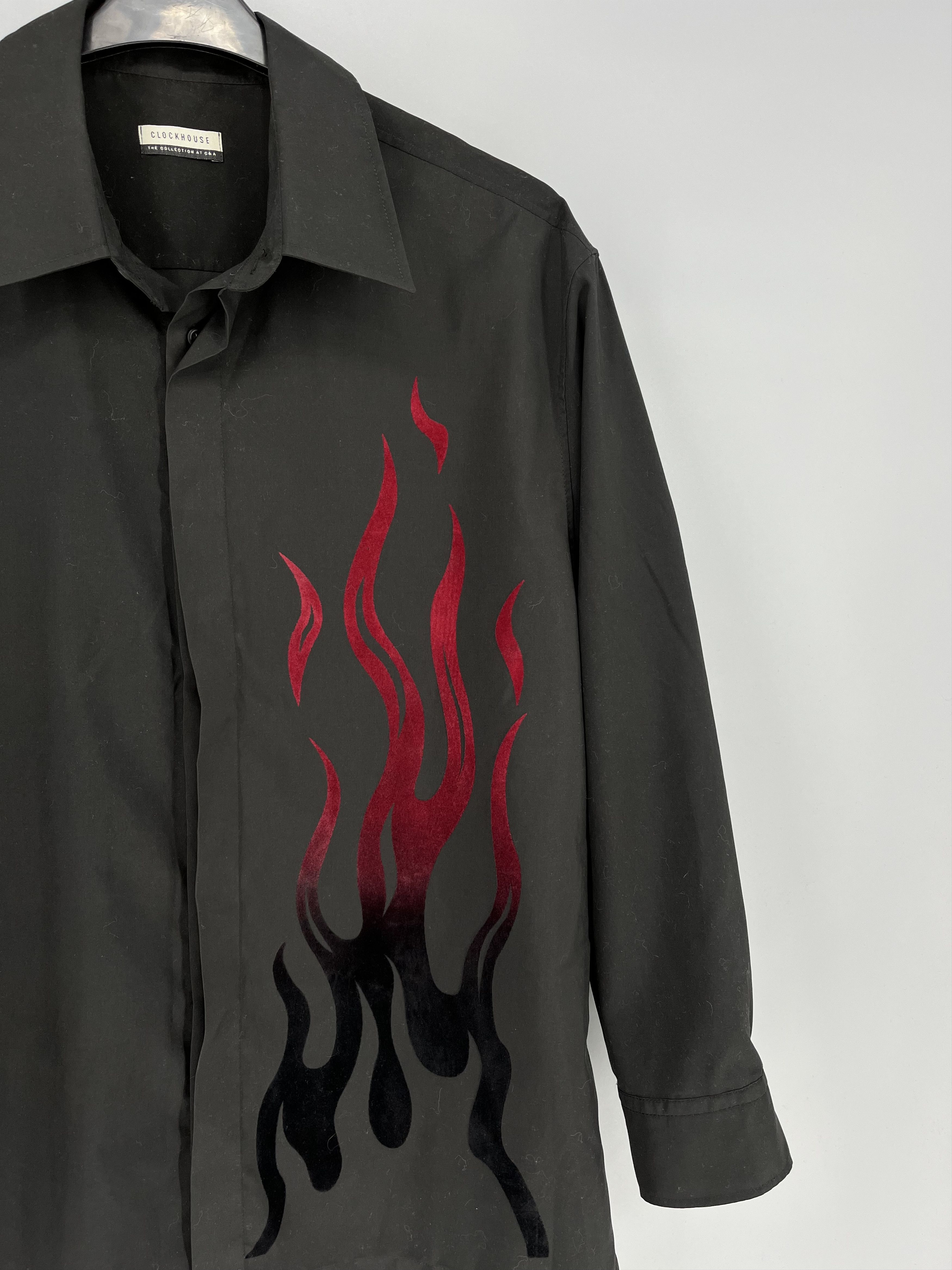 Japanese Brand Vintage Hawaiian Red Flames Crazy Japanese Shirt Guy Fieri Size US XL / EU 56 / 4 - 8 Thumbnail