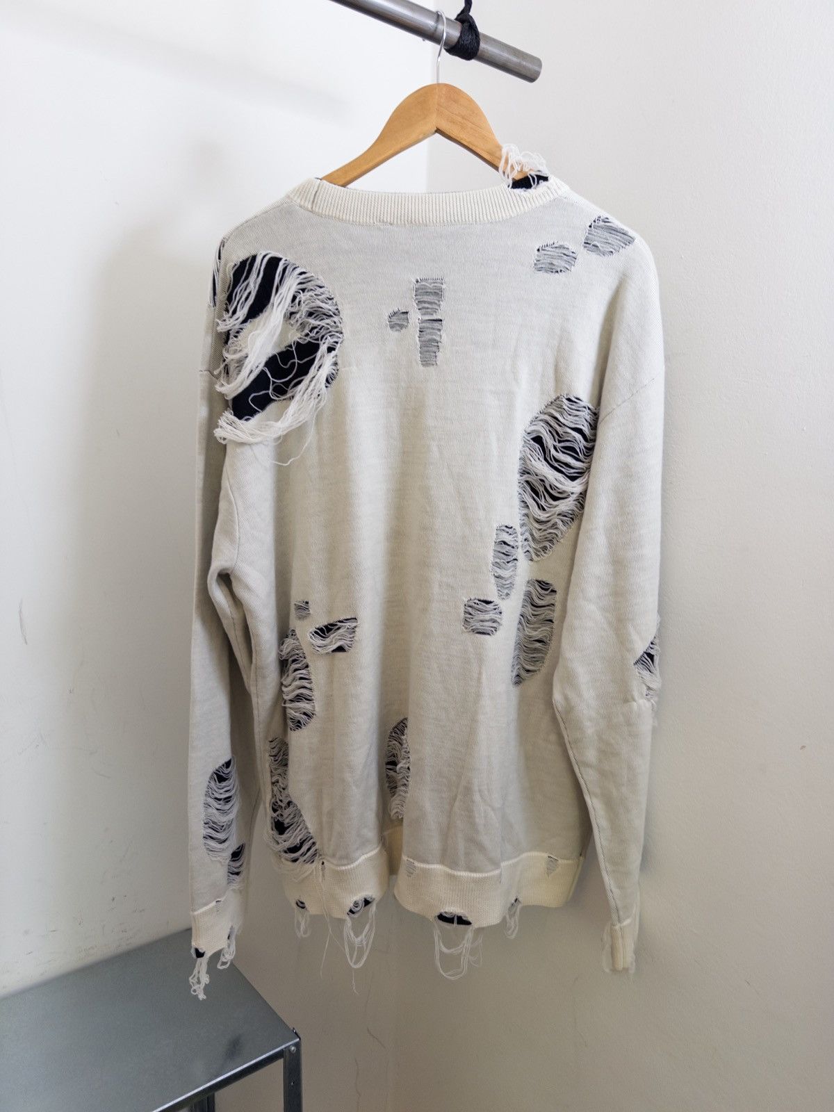 Haculla Haculla Distressed Punk Skull Sweater Knit Destroyed Jumper Size US XL / EU 56 / 4 - 6 Thumbnail