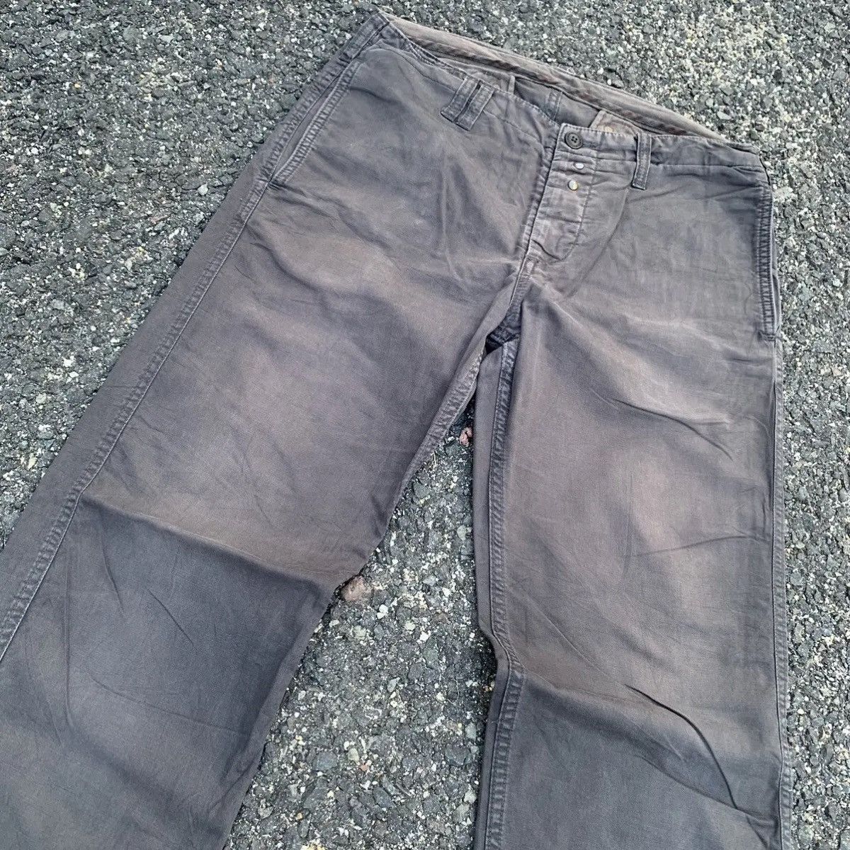 Beams Japan Beams W30 L31 Black Faded Trousers Blank Cinch Back Pants Size US 30 / EU 46 - 4 Thumbnail