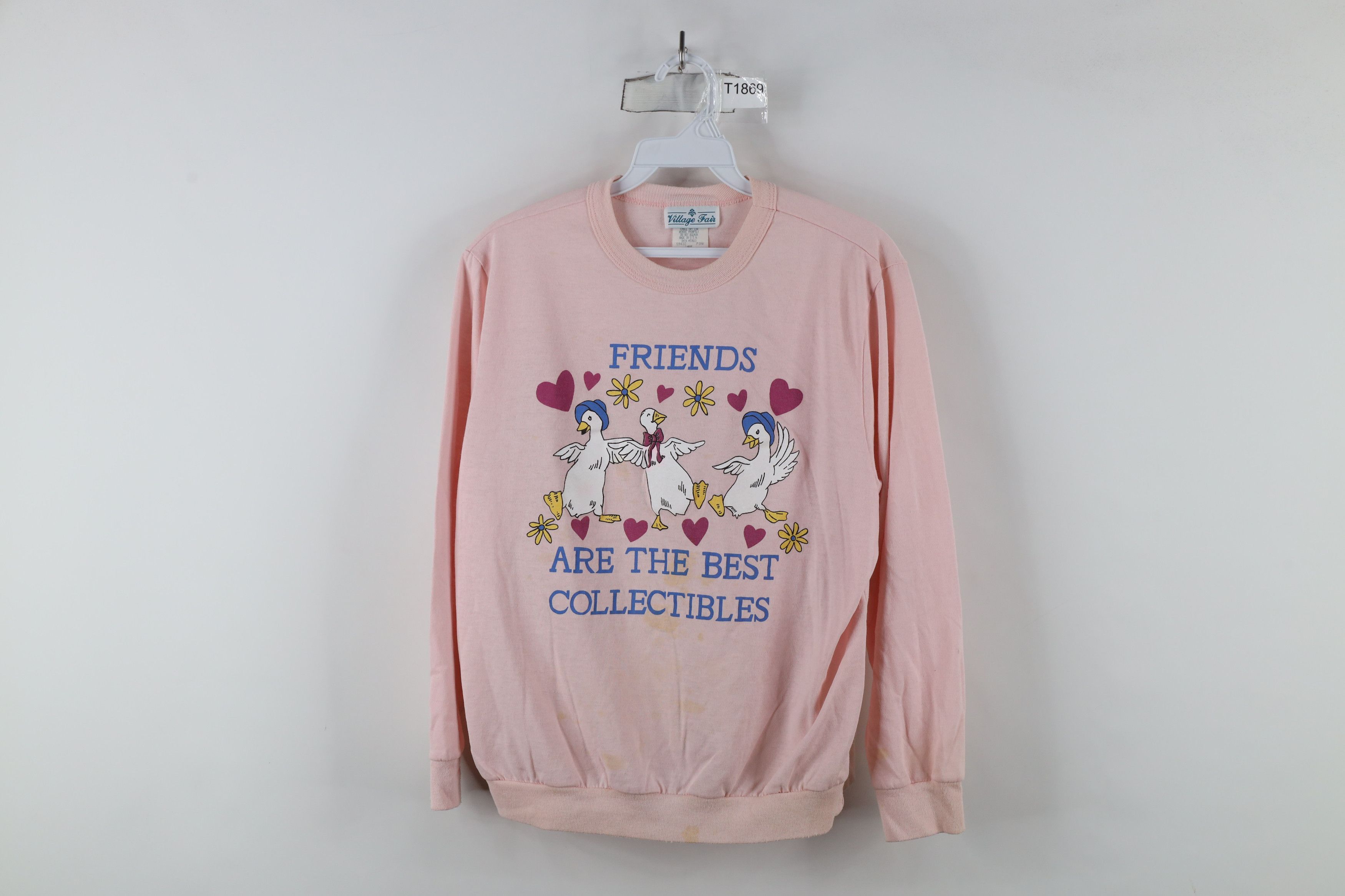 Vintage Vintage 90s Streetwear Friends Duck Pullover T-Shirt USA Size L / US 10 / IT 46 - 1 Thumbnail