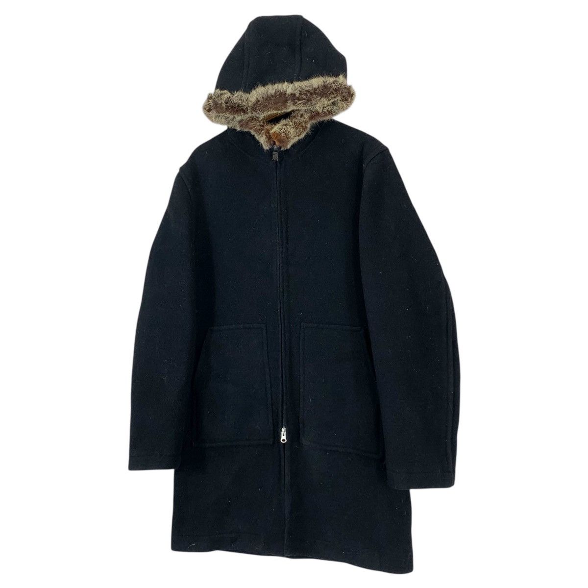 PPFM Vintage PPFM Long Heavy Coat with Fur Hoodie Size US M / EU 48-50 / 2 - 3 Thumbnail