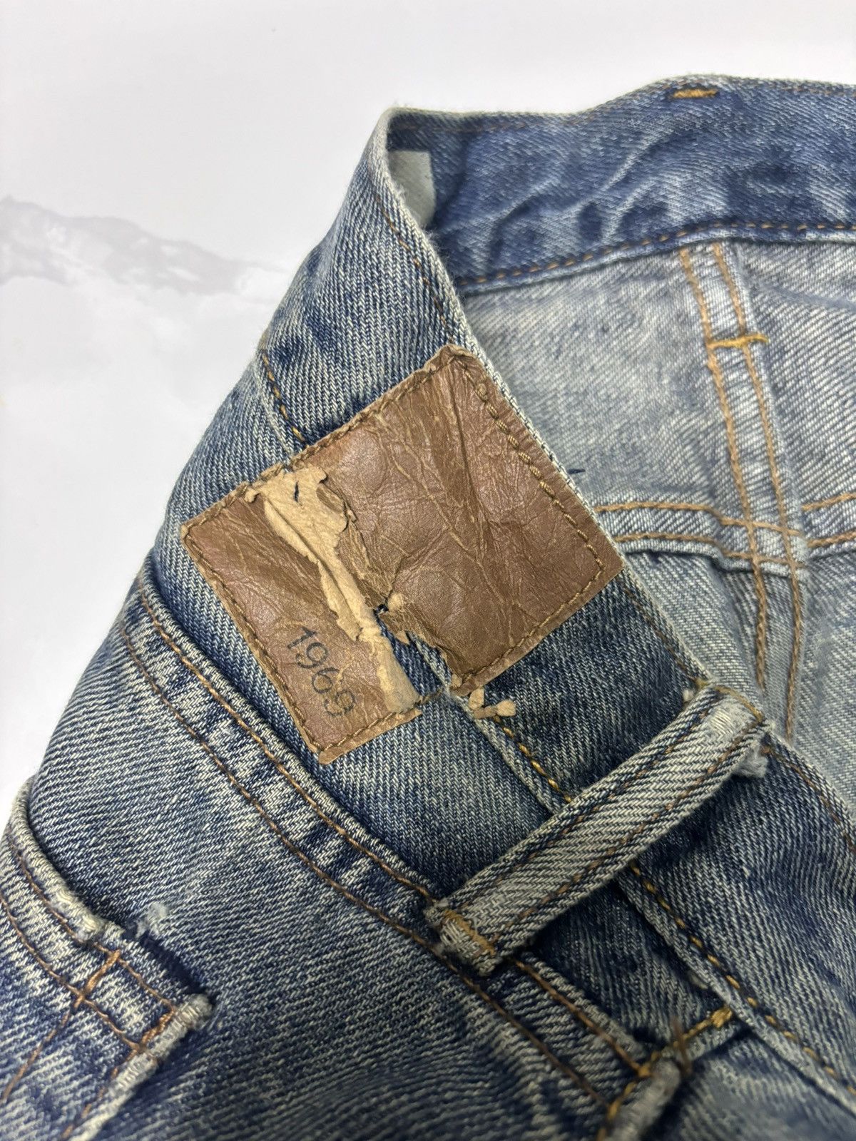 Kapital FW14 MEDIUM TINTED DESTROY JEANS SLIM FIT GAP Size US 36 / EU 52 - 11 Thumbnail