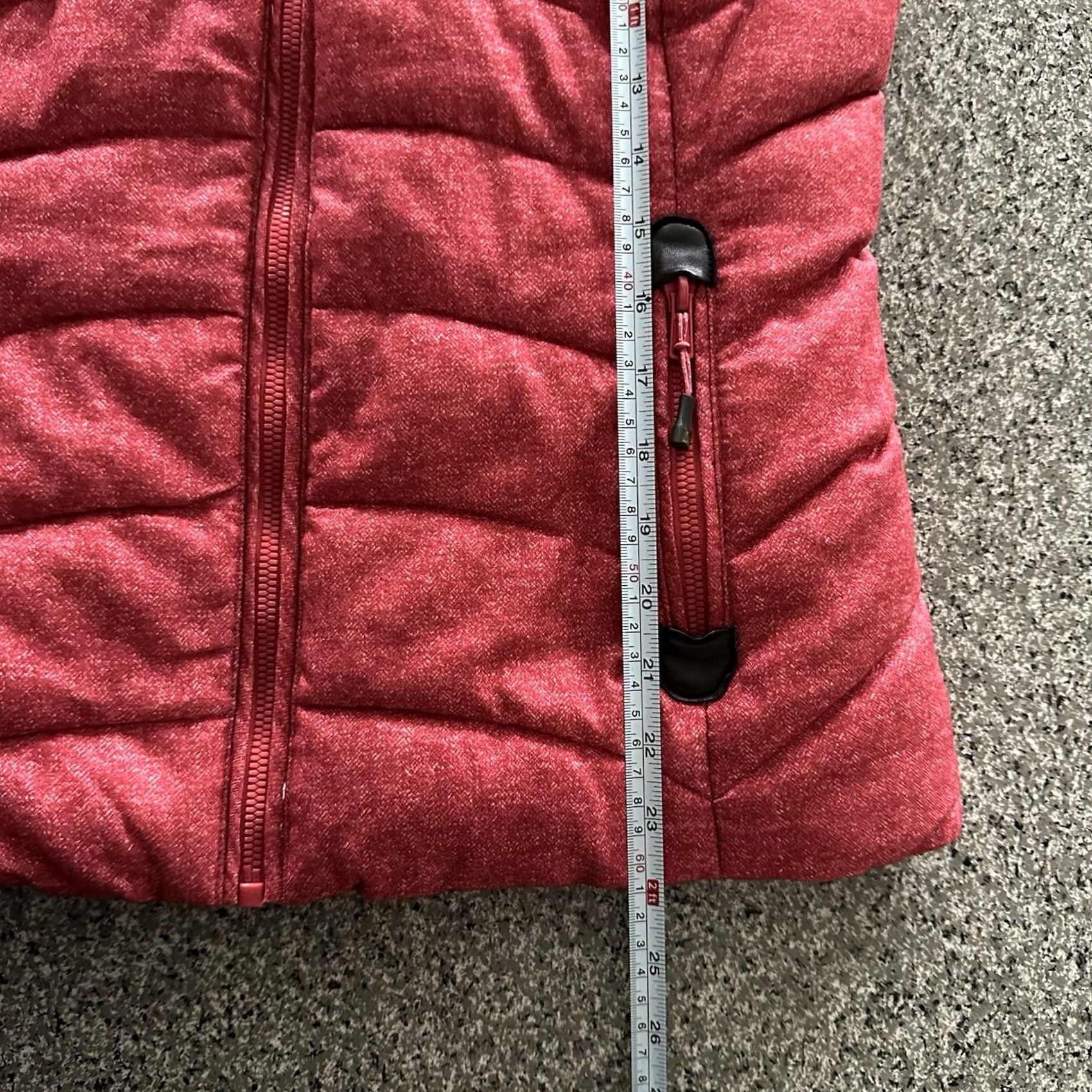 tentree Green Tea Vest Womens S Puffer Red Lined Faux Fur Removable Hood Zip Pockets Winter Size S / US 4 / IT 40 - 8 Thumbnail