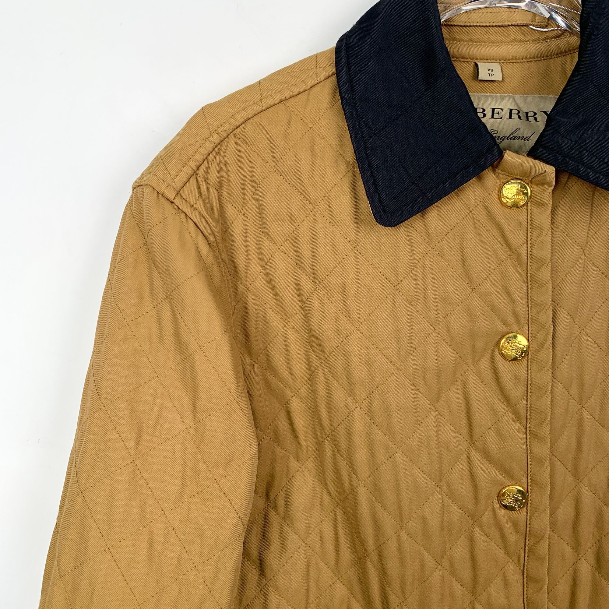 Burberry Burberry Brown and Yellow Cotton Coat with Gold Buttons (Siz Size XS / US 0-2 / IT 36-38 - 6 Thumbnail