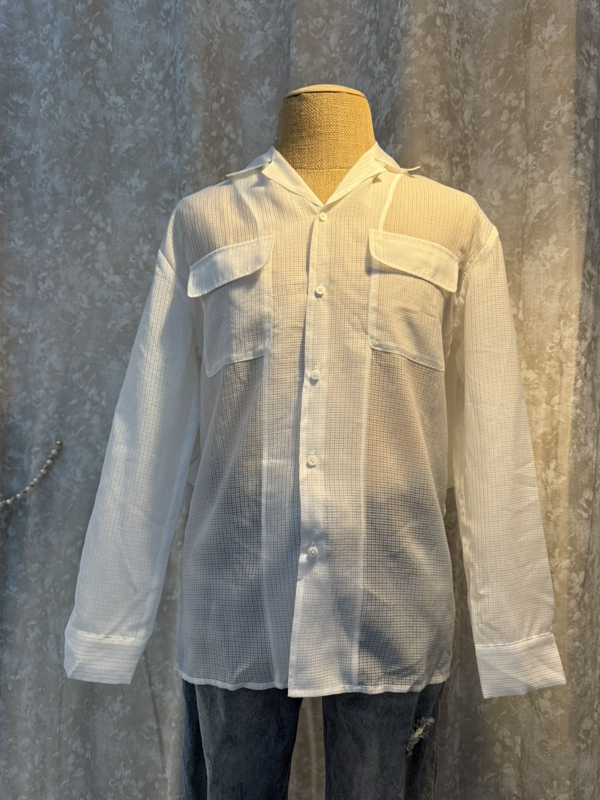 Other Size L - Sheer White Shark Fin Jacket Size US L / EU 52-54 / 3 - 2 Thumbnail