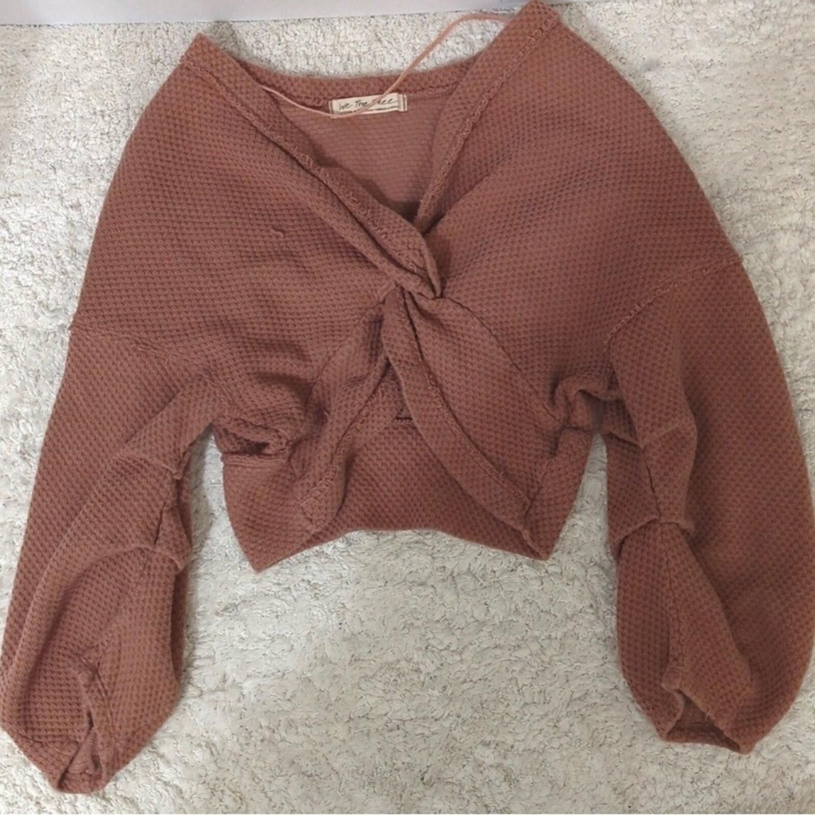Free People Free People We The Free Fall For You Cropped Waffle Knit M Size M / US 6-8 / IT 42-44 - 5 Thumbnail