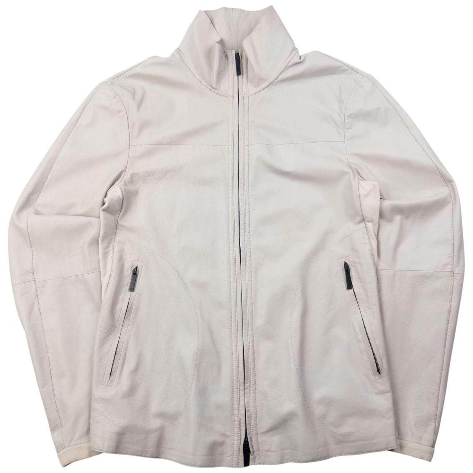 Vintage 2013 Emporio Armani Zip Up Leather Jacket Womens L