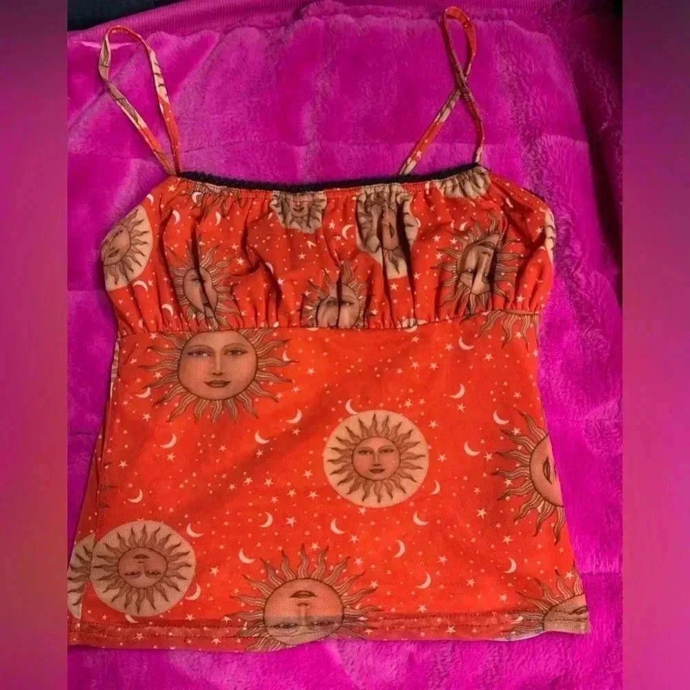 Urban Outfitters Urban Outfitters Sun Print Camisole Top - XS Size XS / US 0-2 / IT 36-38 - 2 Thumbnail