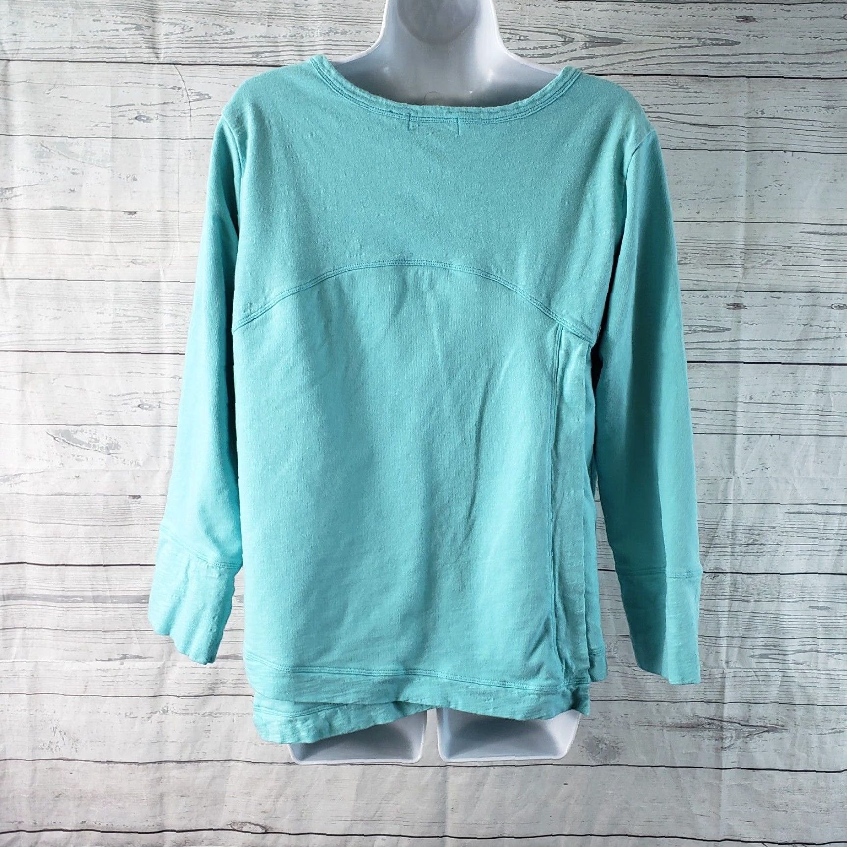 Habitat Habitat Womens Pullover S Solid Blue Cotton Blend Long Sleeve ShirtMens Womens Size S / US 4 / IT 40 - 4 Thumbnail