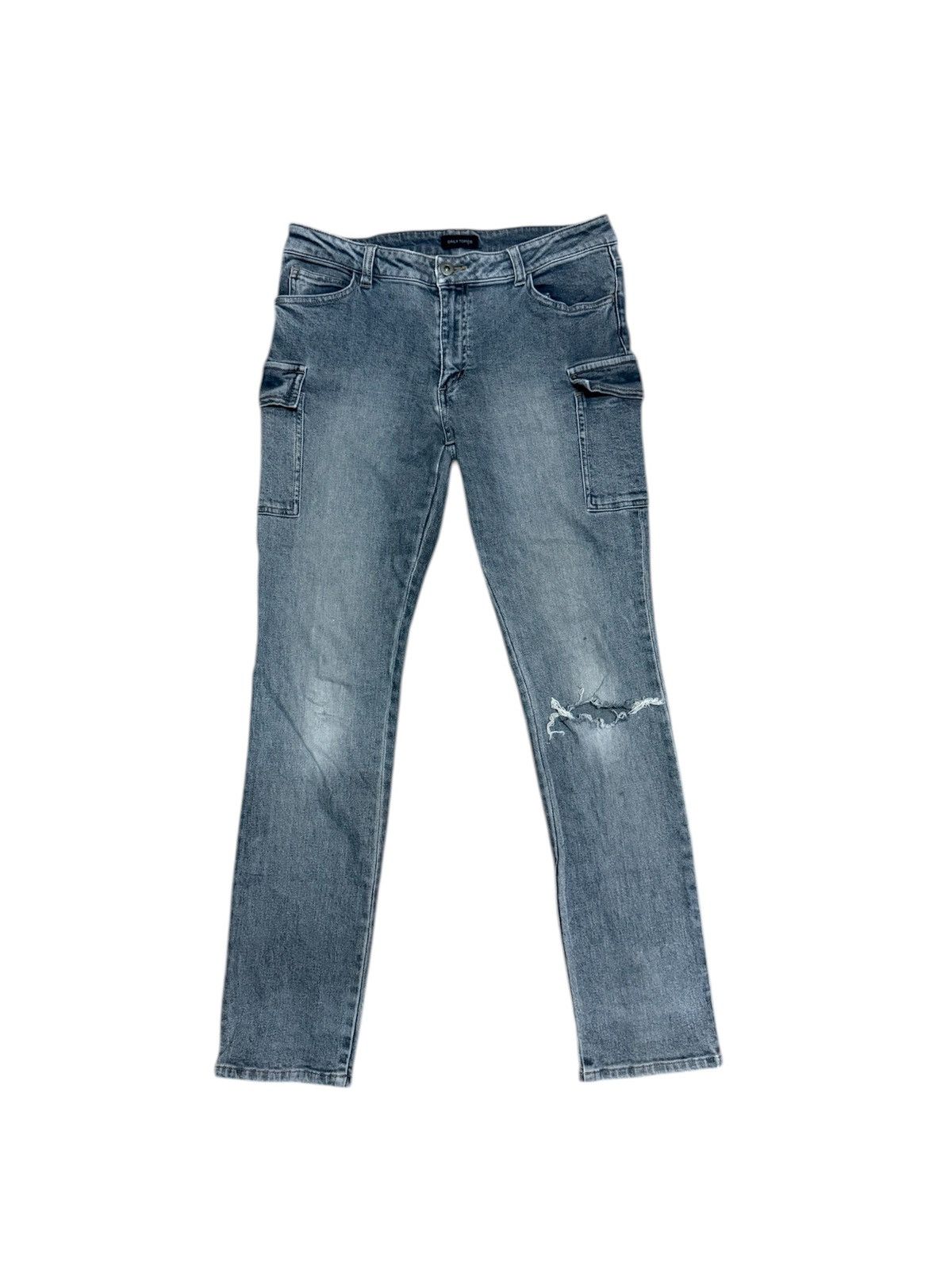 Japanese Brand Daily Topics Japanese brand Denim Cargo Pants Y2K Style W Size US 31 - 1 Thumbnail