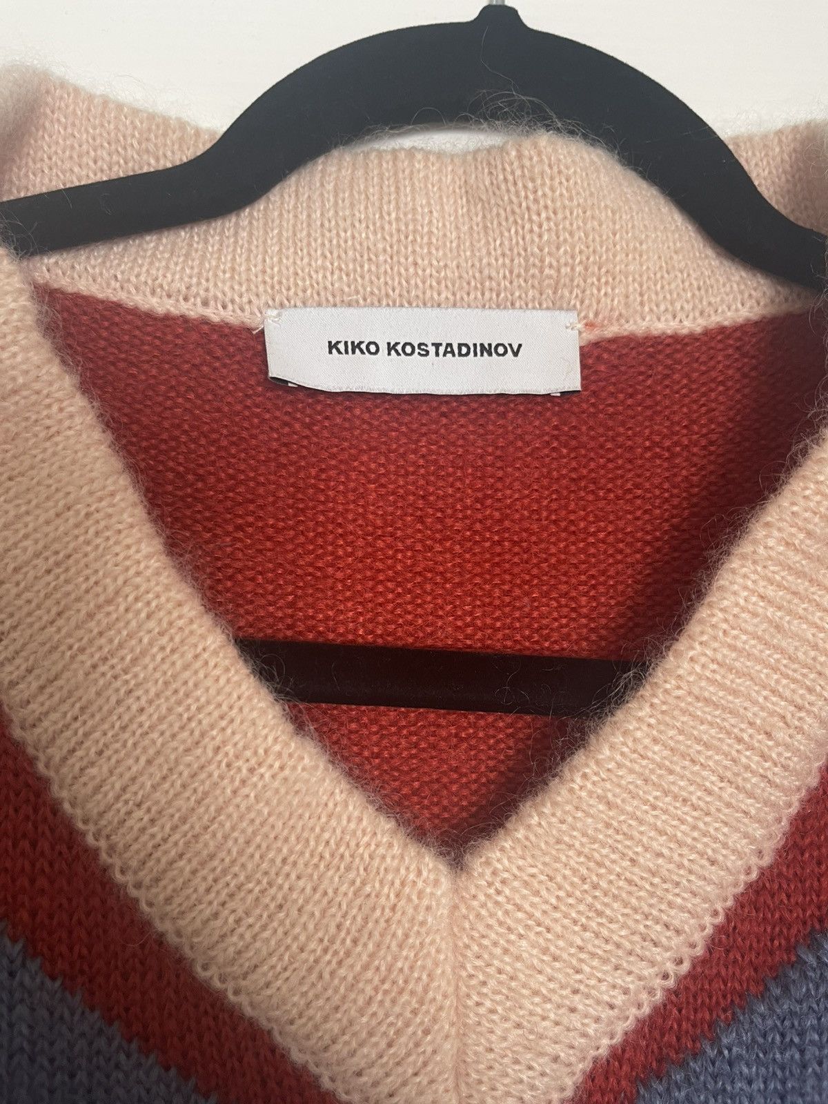Kiko Kostadinov Nolan Intarsia Jumper Arc Sweater Clay Red Size US M / EU 48-50 / 2 - 4 Thumbnail
