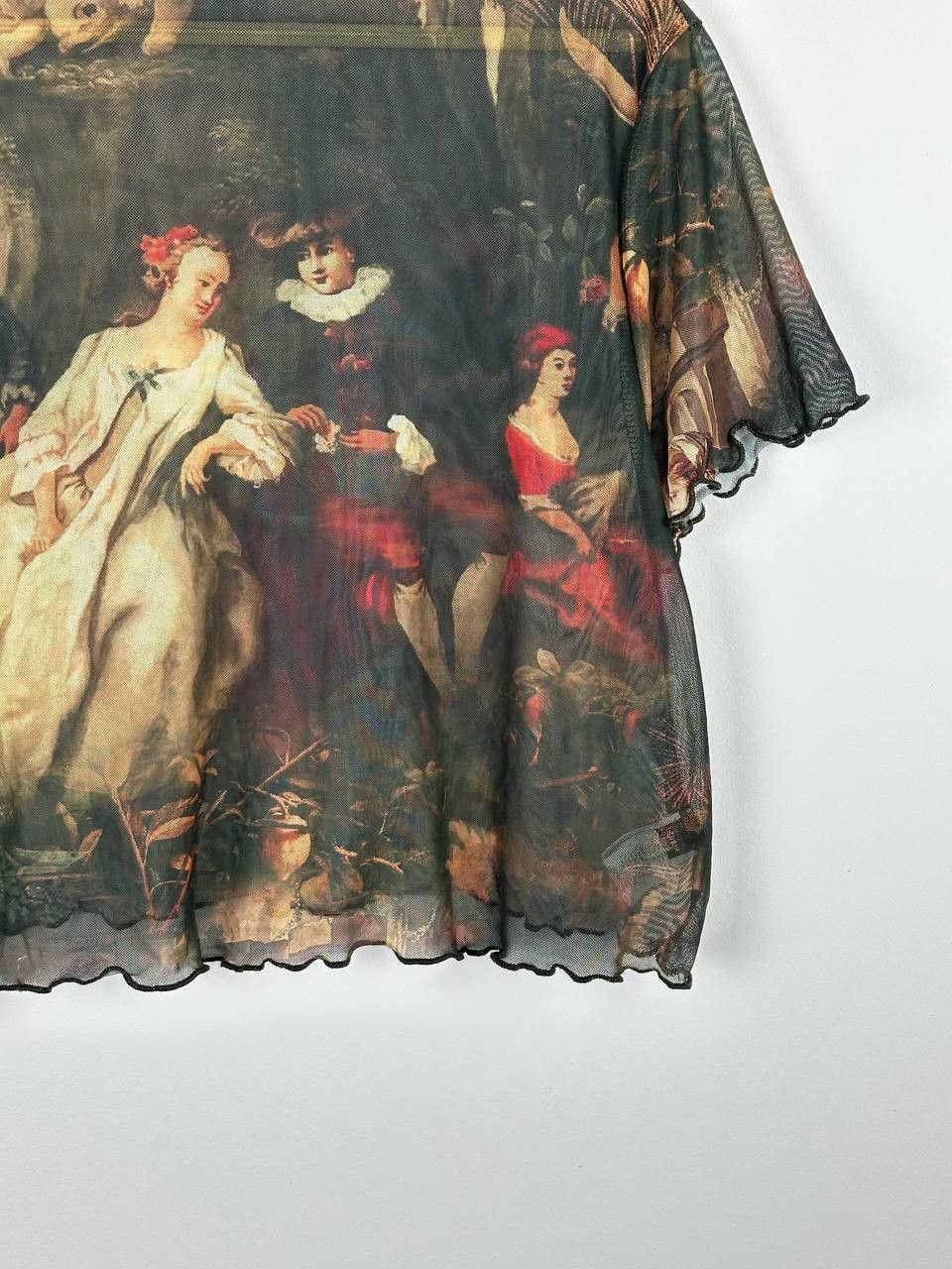 Designer × Japanese Brand Avantgarde Mesh Printed Graphic Renesanse Art Tank Top Size ONE SIZE - 4 Thumbnail