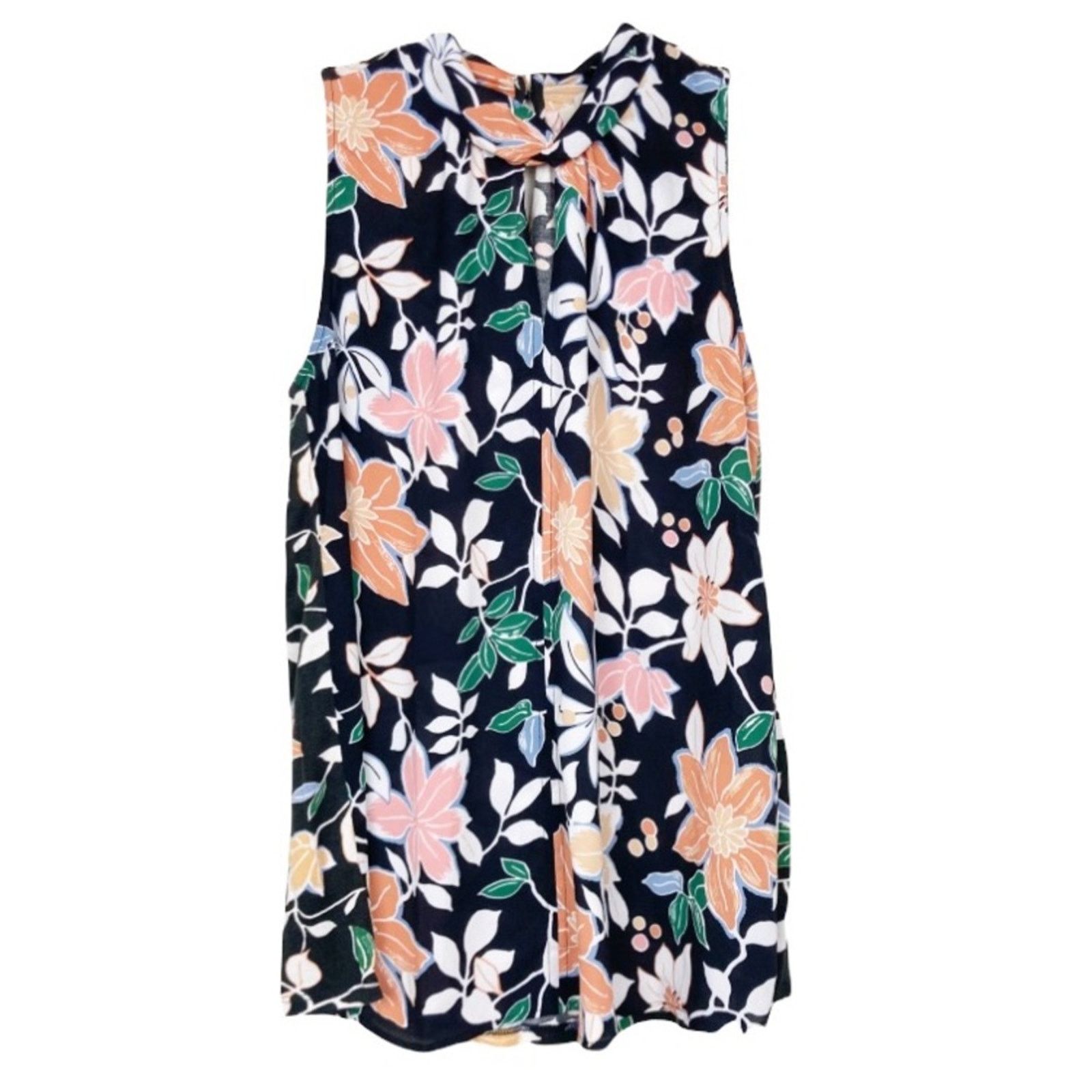 Loft Loft Floral High Neck Sleeveless Blouse Sz S Size S / US 4 / IT 40 - 1 Thumbnail