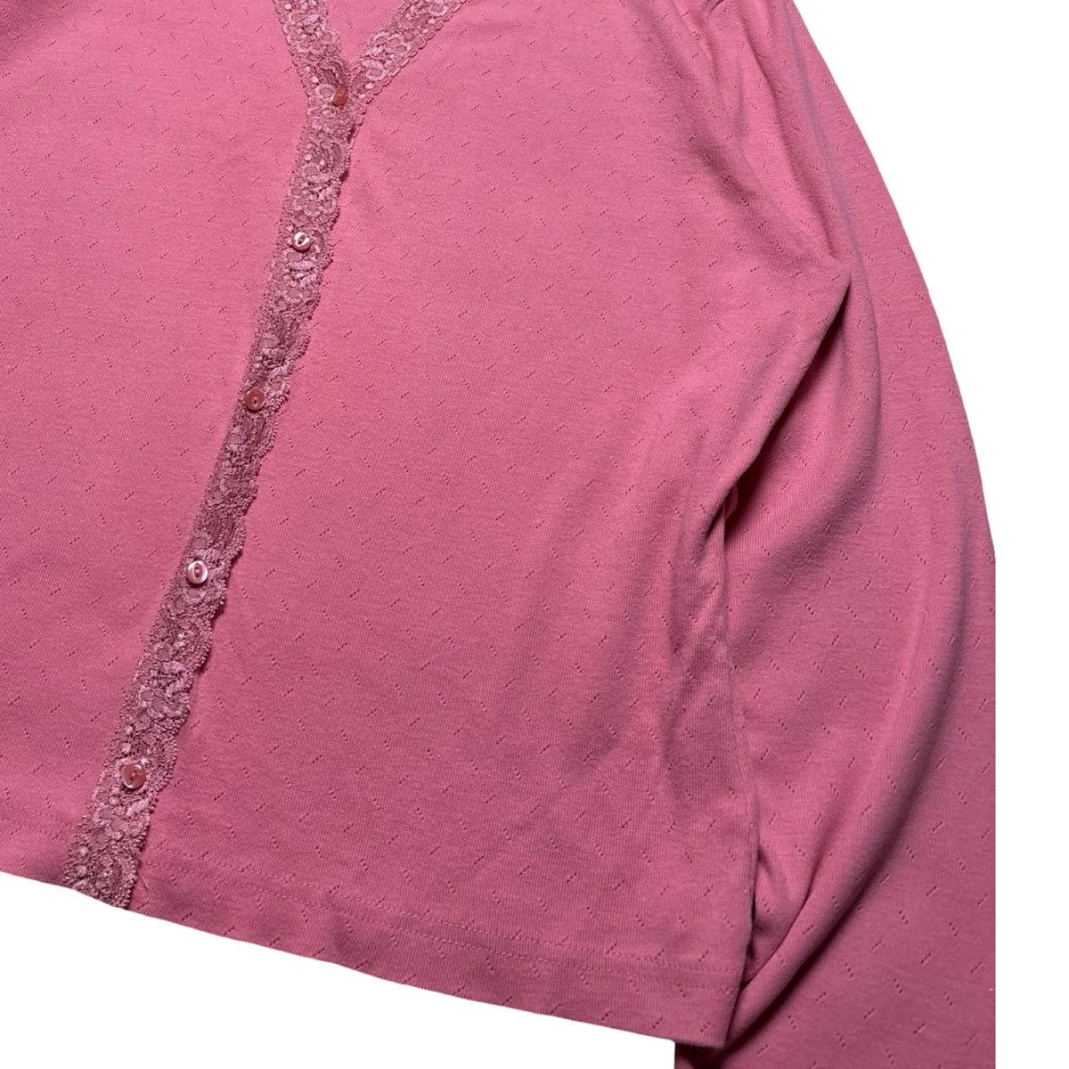 Other Vintage White Stag Pink Lace Cardigan Womens XL Boho Fairy Size XL / US 12-14 / IT 48-50 - 2 Thumbnail