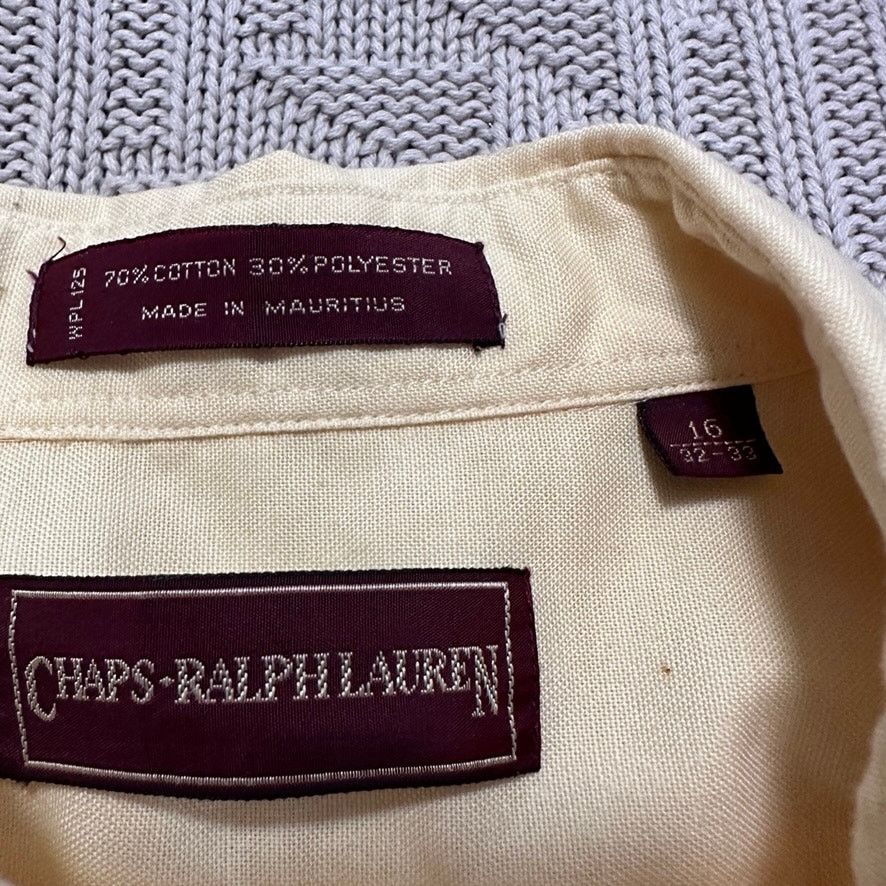 Chaps Vintage Chaps Ralph Lauren yellow button down size 16 Size US L / EU 52-54 / 3 - 4 Thumbnail