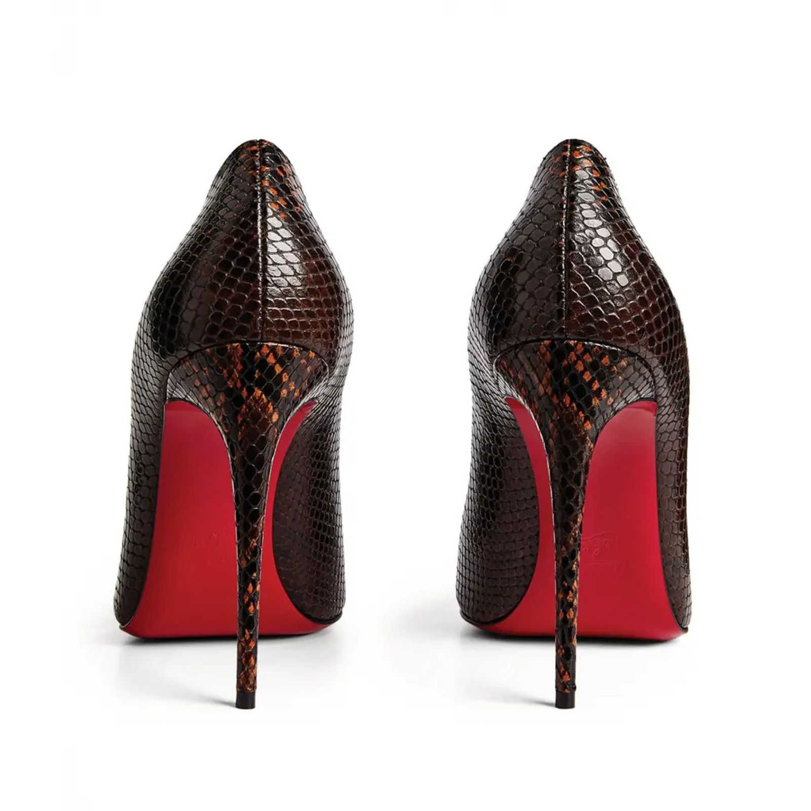 Christian Louboutin Kate 100 Calf Amazonia Dark Brown Pointed Toe Heel Pump 39 Size US 9 / IT 39 - 9 Thumbnail