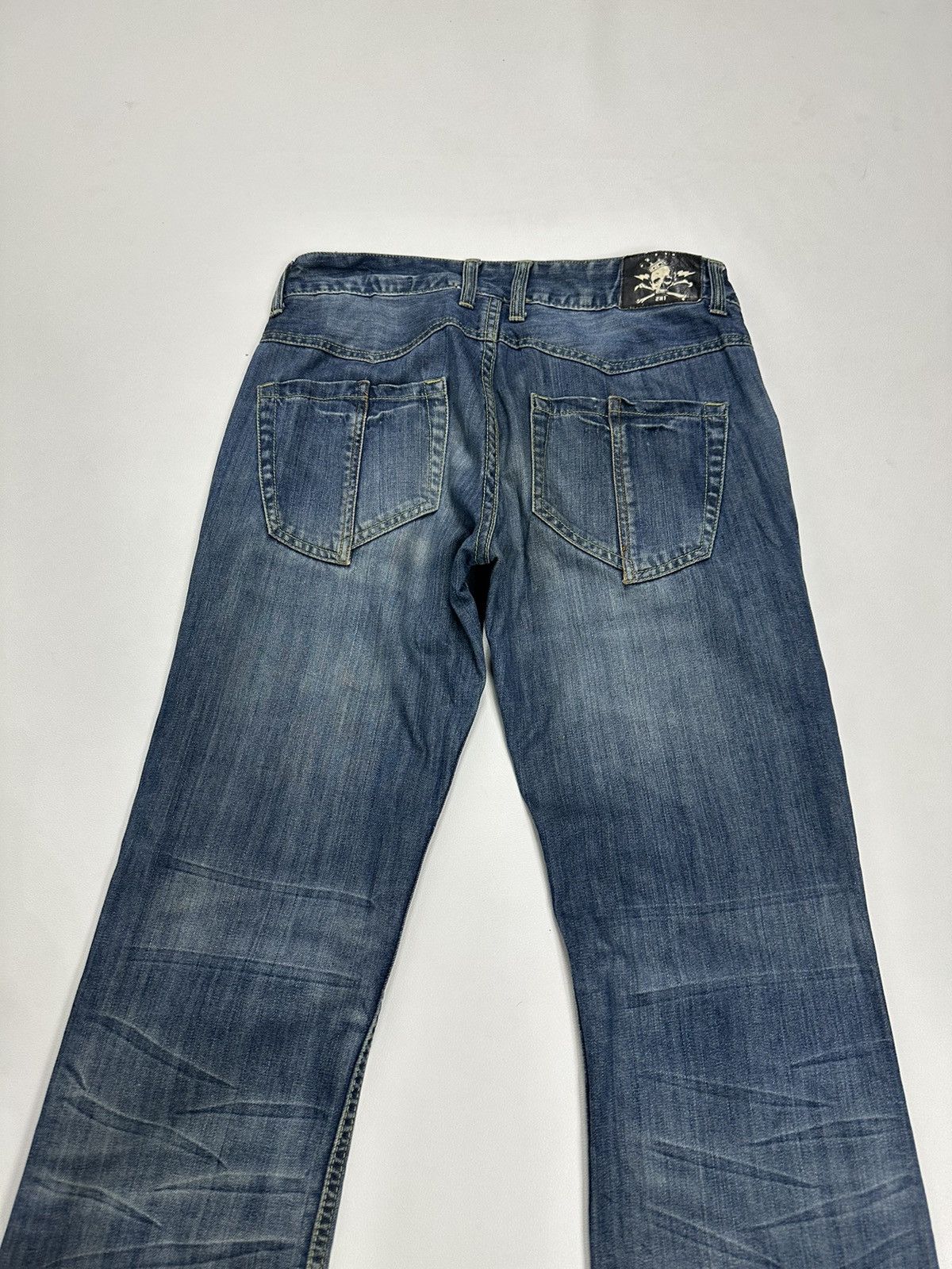 Japanese Brand 2#1 Flare Distressed Jeans Nice Split Back Pocket Size US 32 / EU 48 - 8 Thumbnail