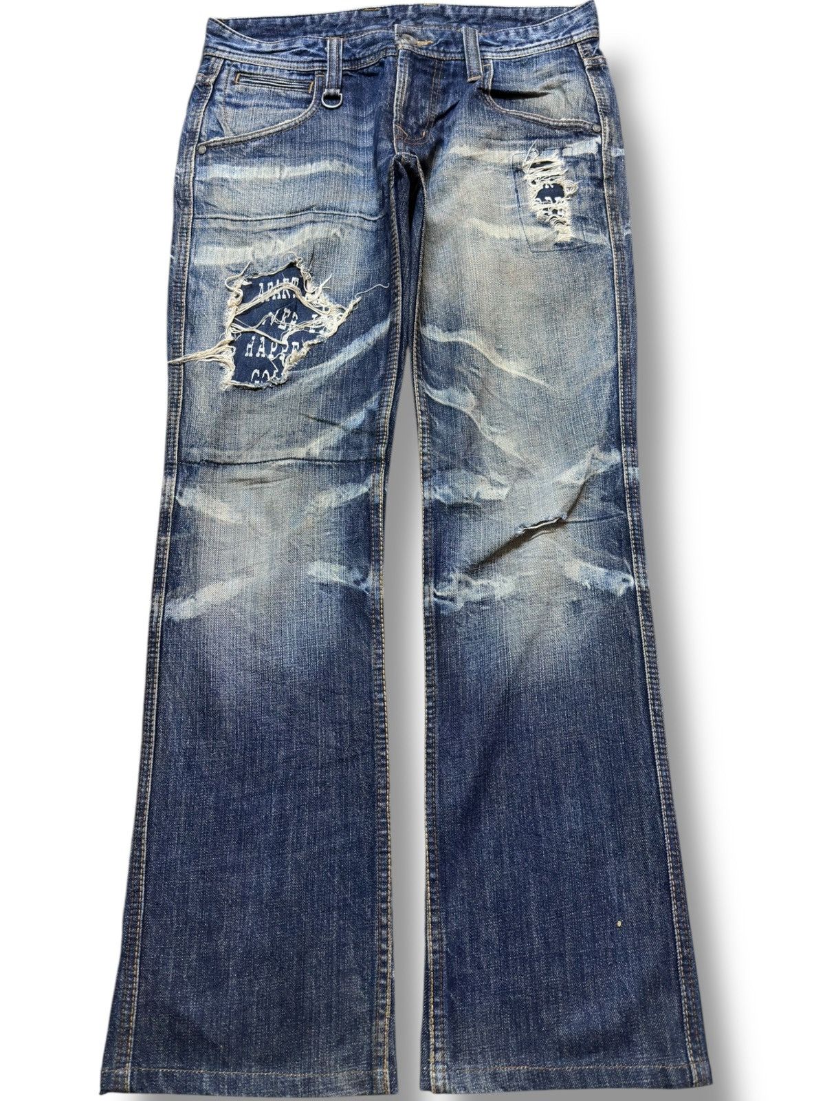 Nicole Club Vintage Hideaways By Nicole Flare Grung Bondage Denim Size US 31 - 1 Thumbnail