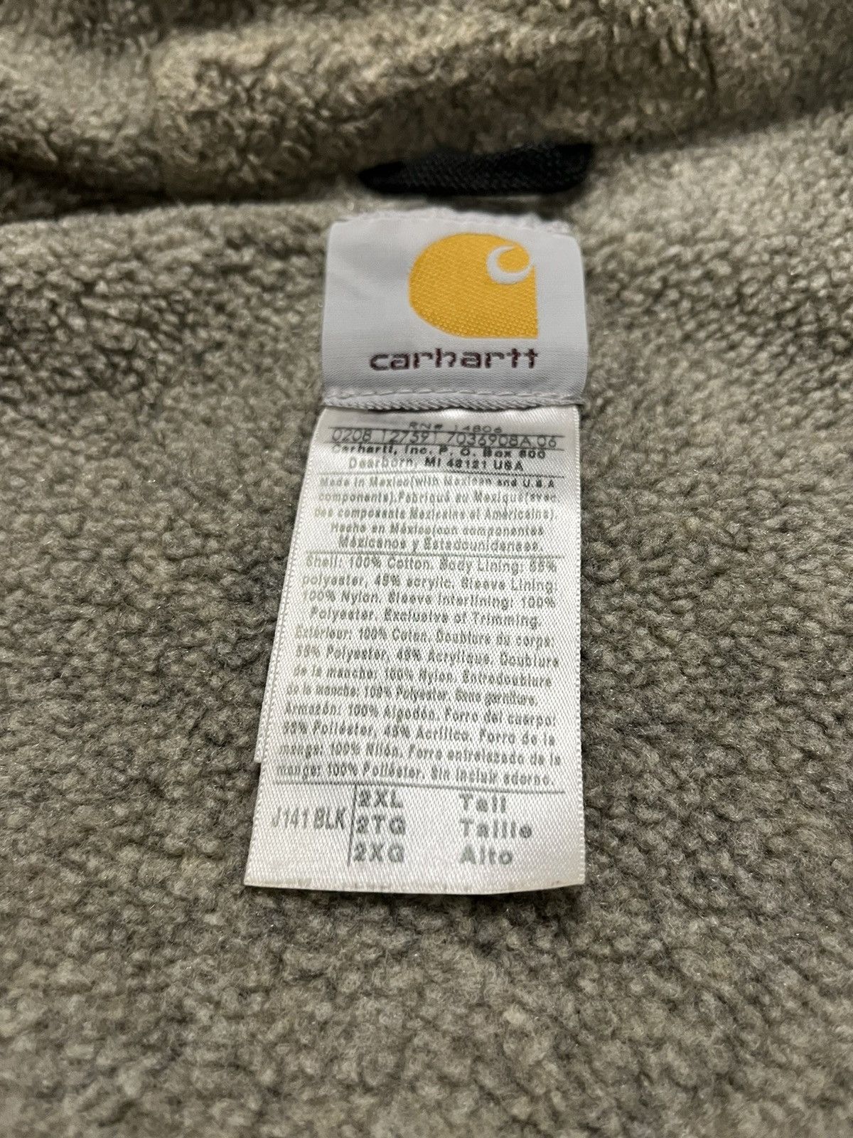 Carhartt × Vintage Carhartt sun faded Detroit style hooded Sherpa lined jacket Size US XXL / EU 58 / 5 - 10 Thumbnail