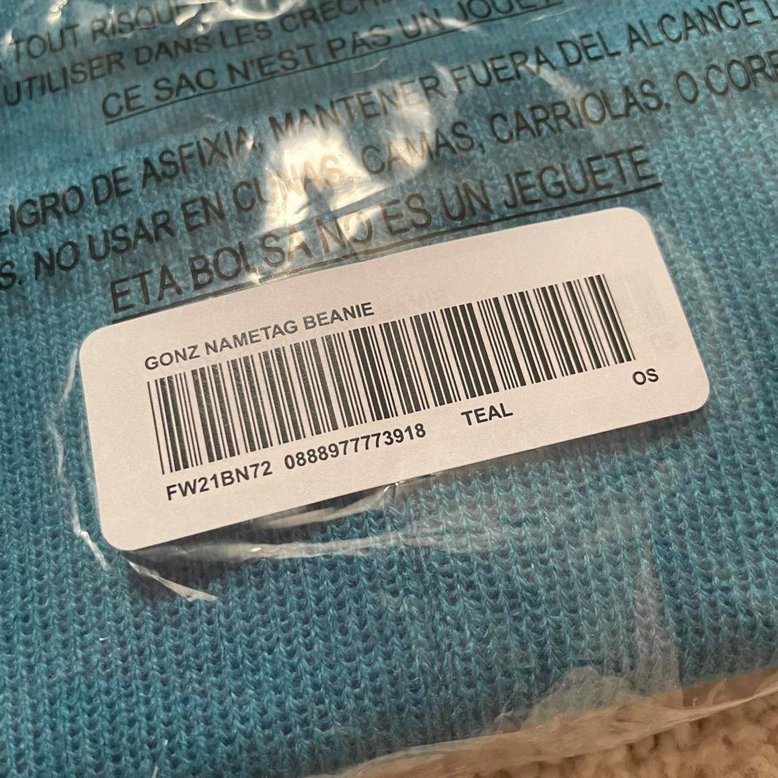 Supreme 2021 TEAL MARK GONZALES GONZ NAMETAG BEANiE WiNTER CAP HAT Size ONE SIZE - 2 Thumbnail