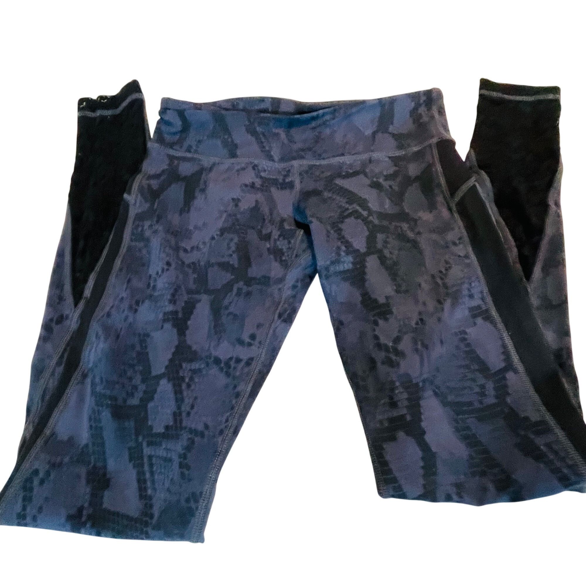 Other Vim Mia Yoga Leggings Blue Snake Print Lace Accents Small Wo Size 26" / US 2 / IT 38 - 1 Thumbnail